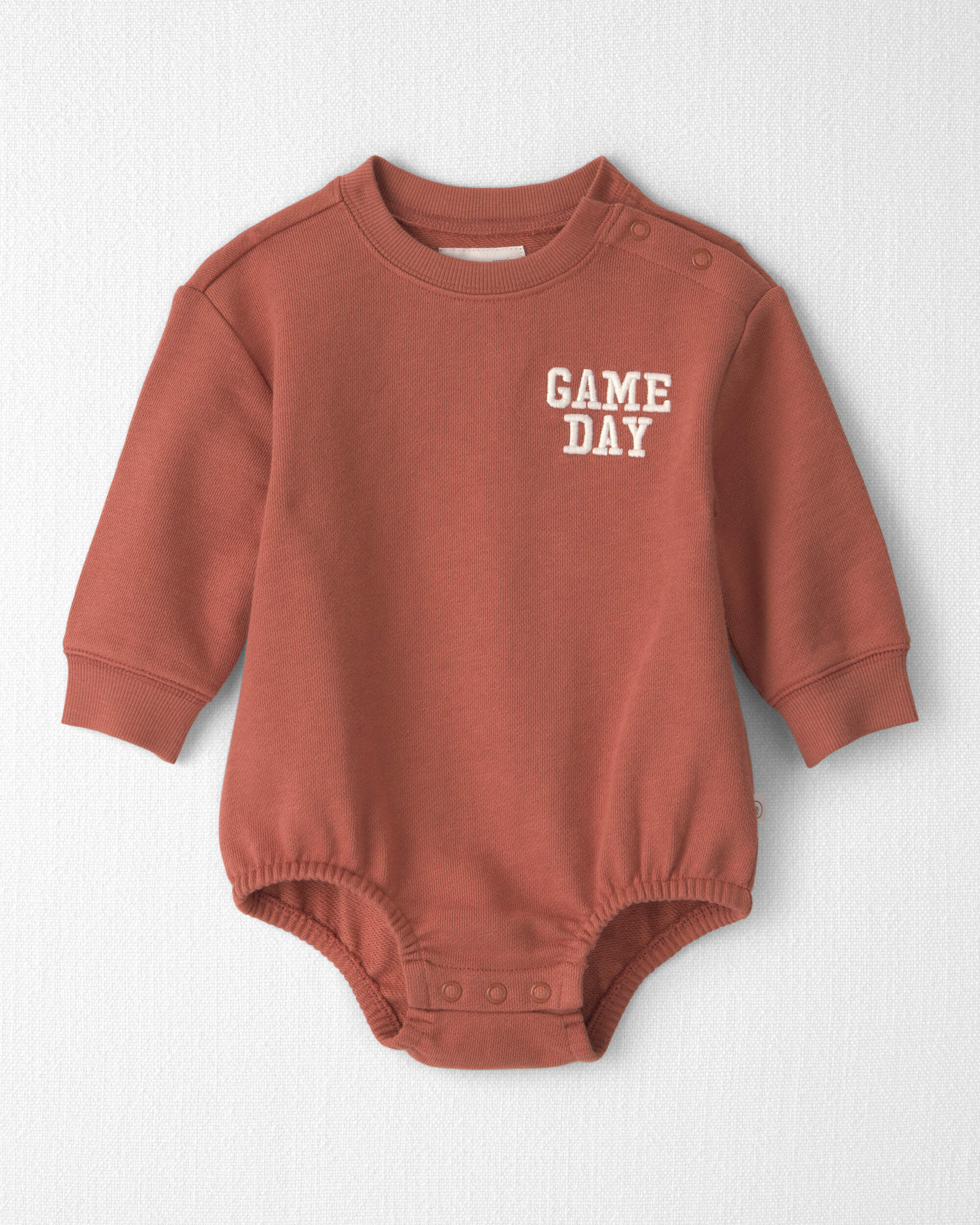 Baby Organic Cotton 'Game Day' French Terry Graphic Bubble