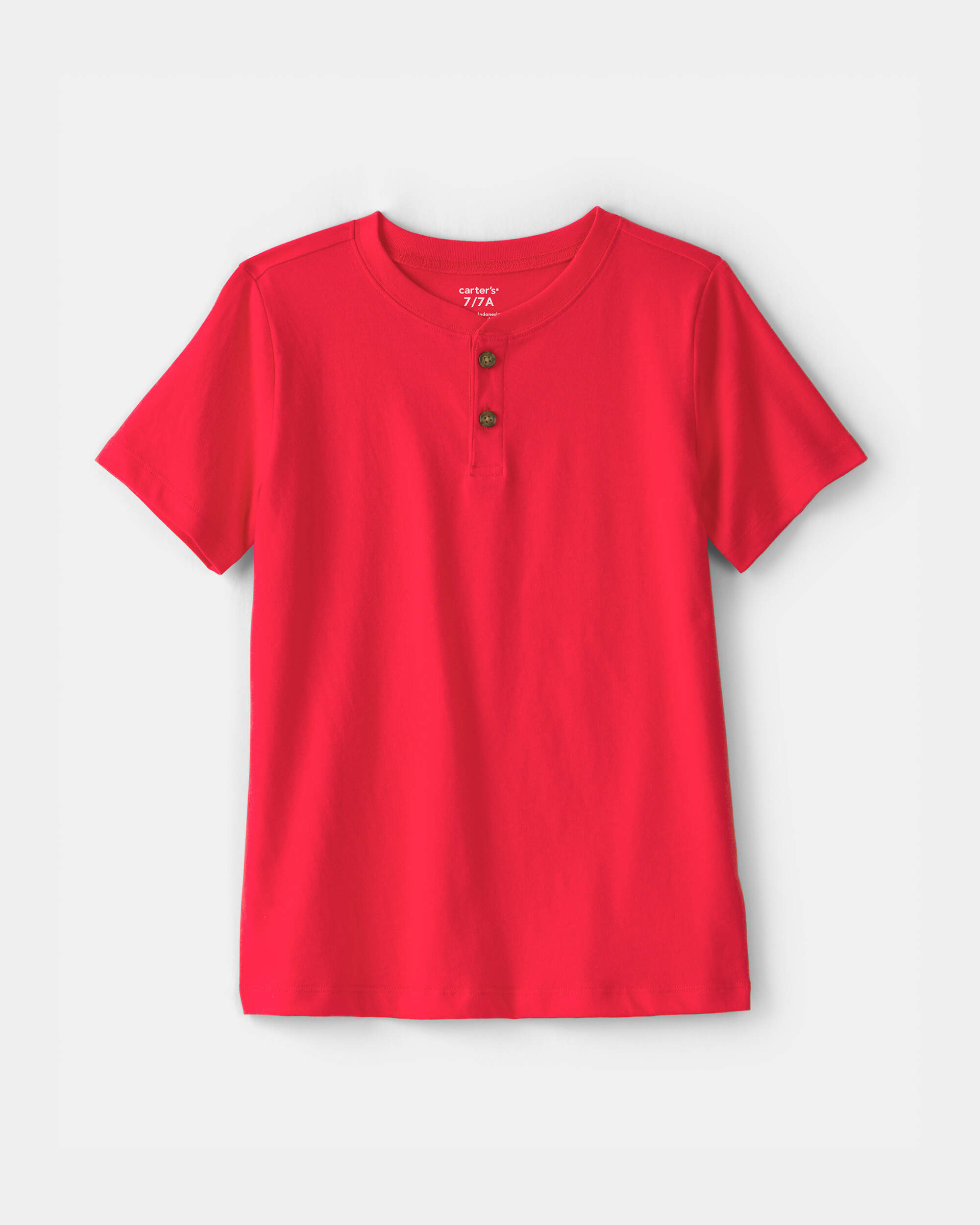 Boys Henley Tee - Red