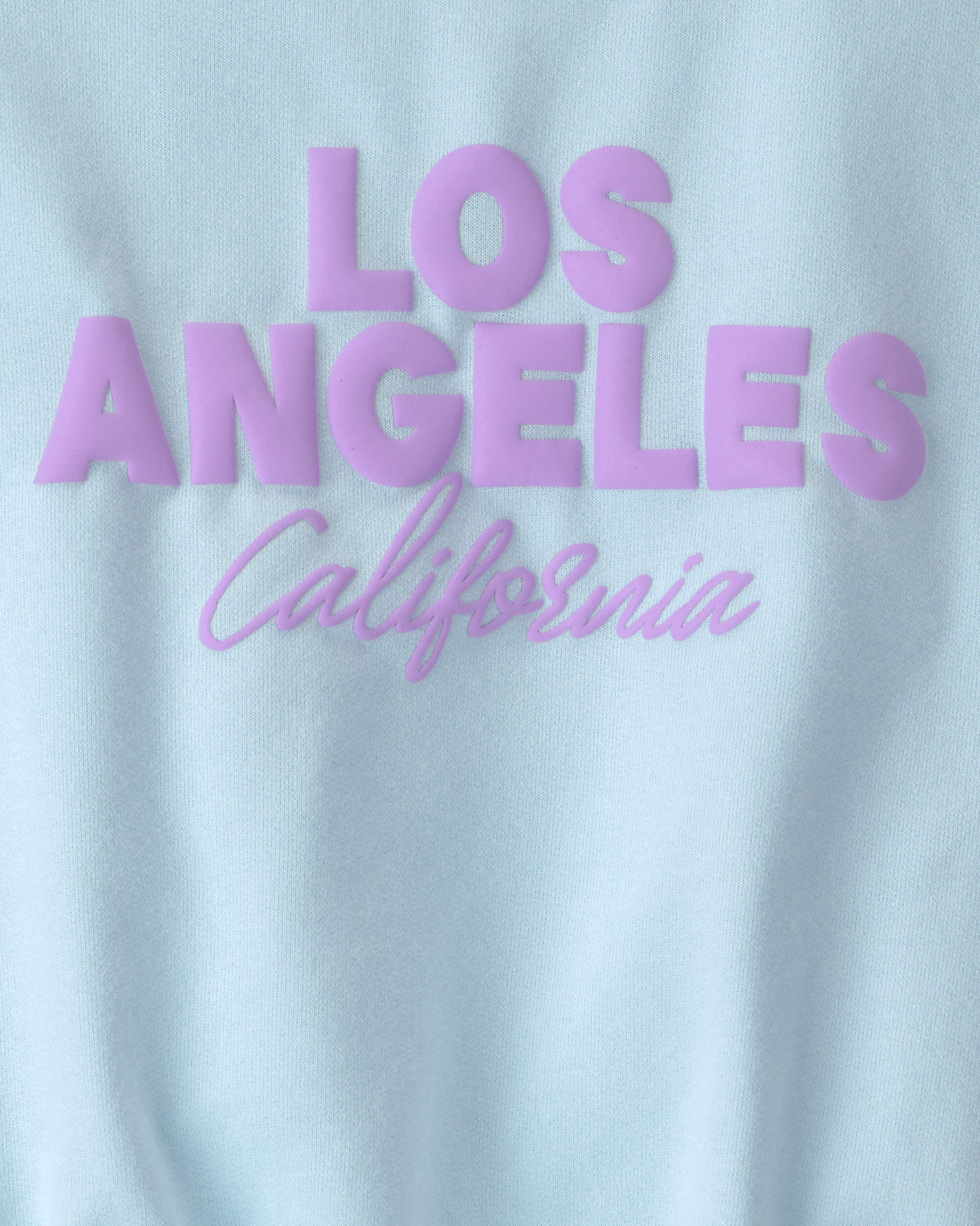 Girls 'Los Angeles' French Terry Top - Blue