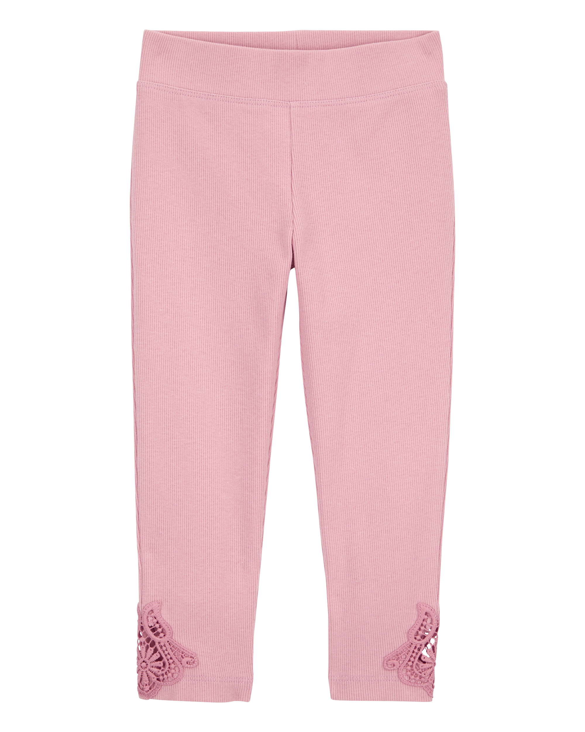 Baby Lace Detail Ribbed Leggings