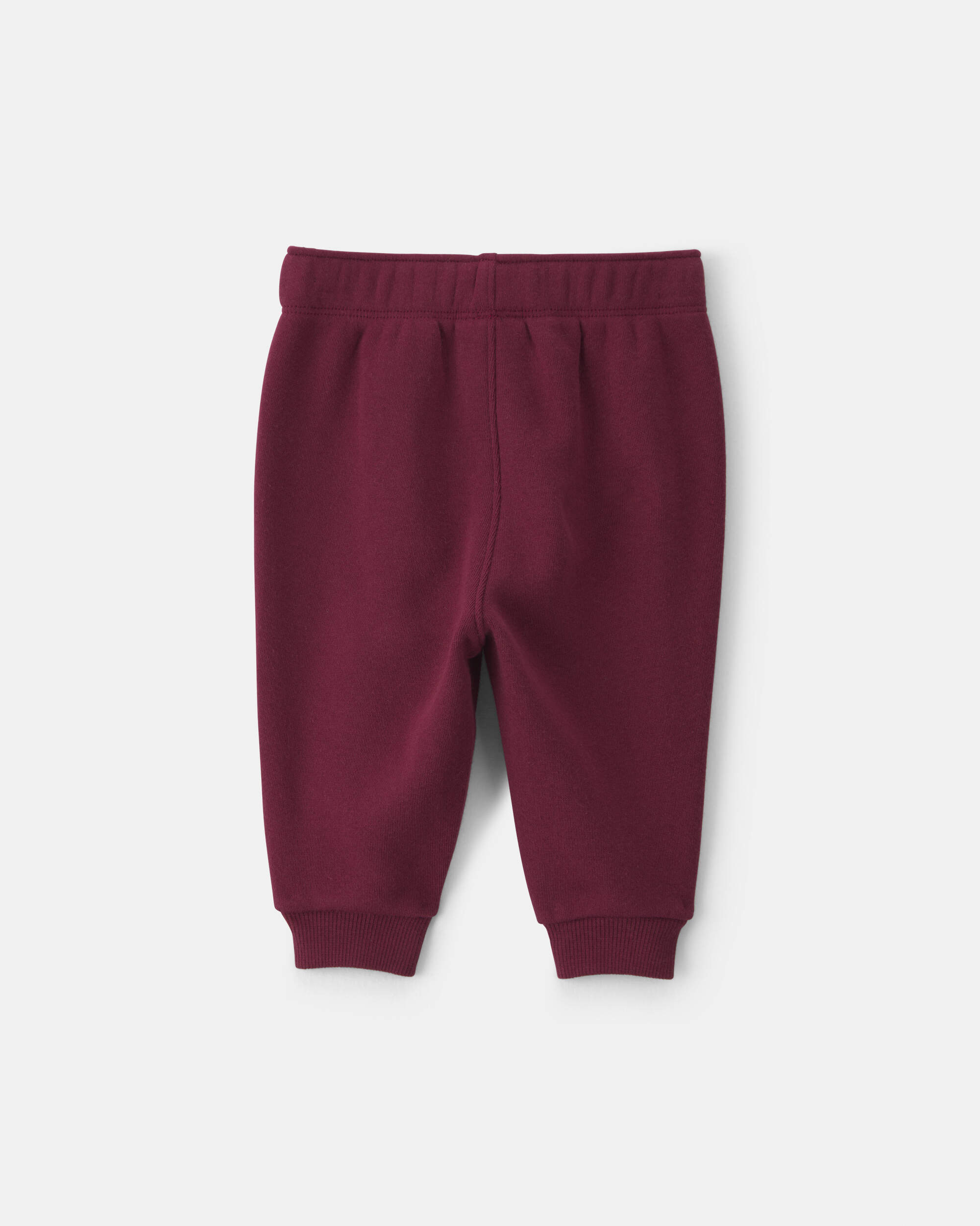 Baby Boy Fleece Pants - Burgundy