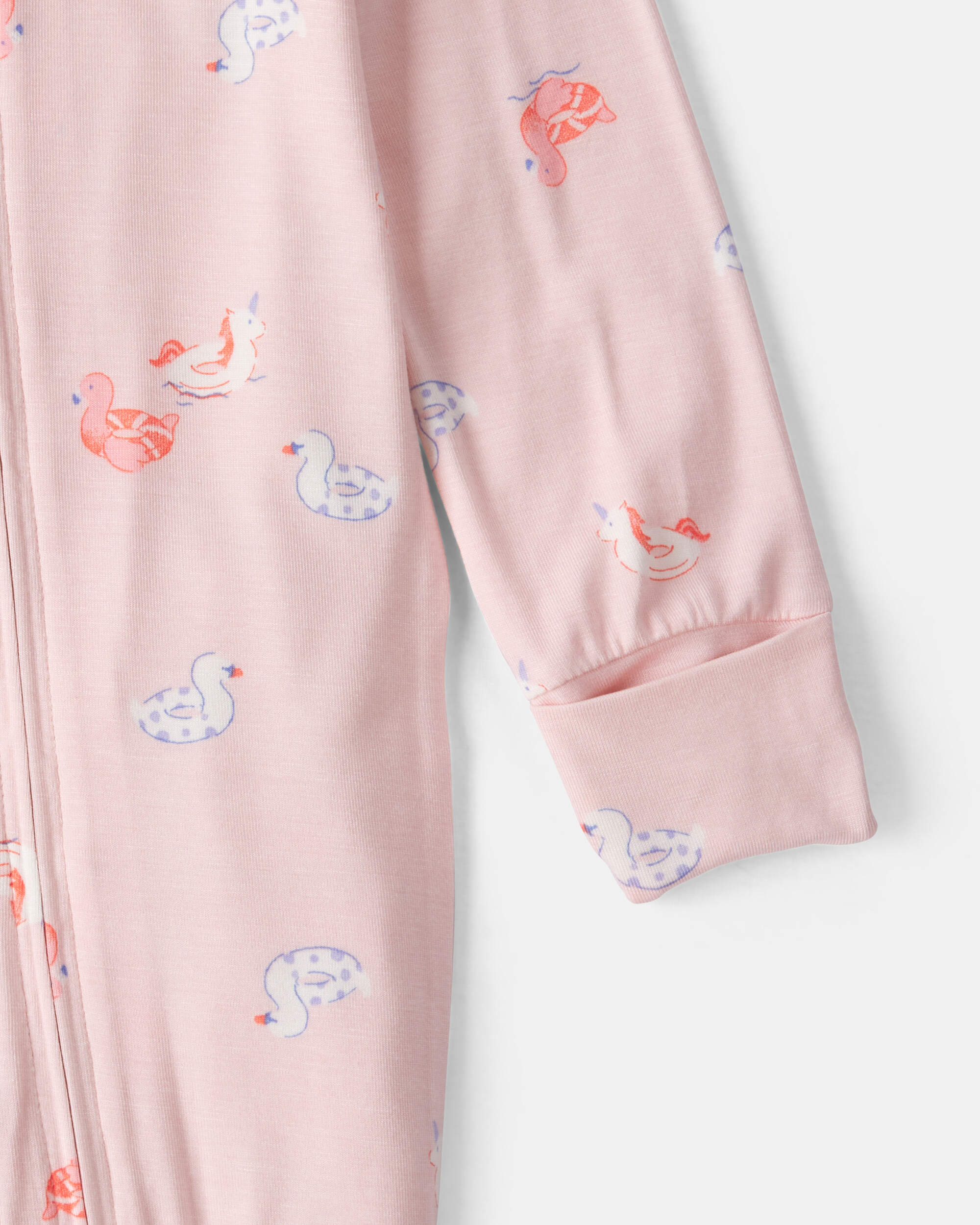 Baby Girl Flamingo PurelySoft™ 2-Way Zip Sleeper - Pink
