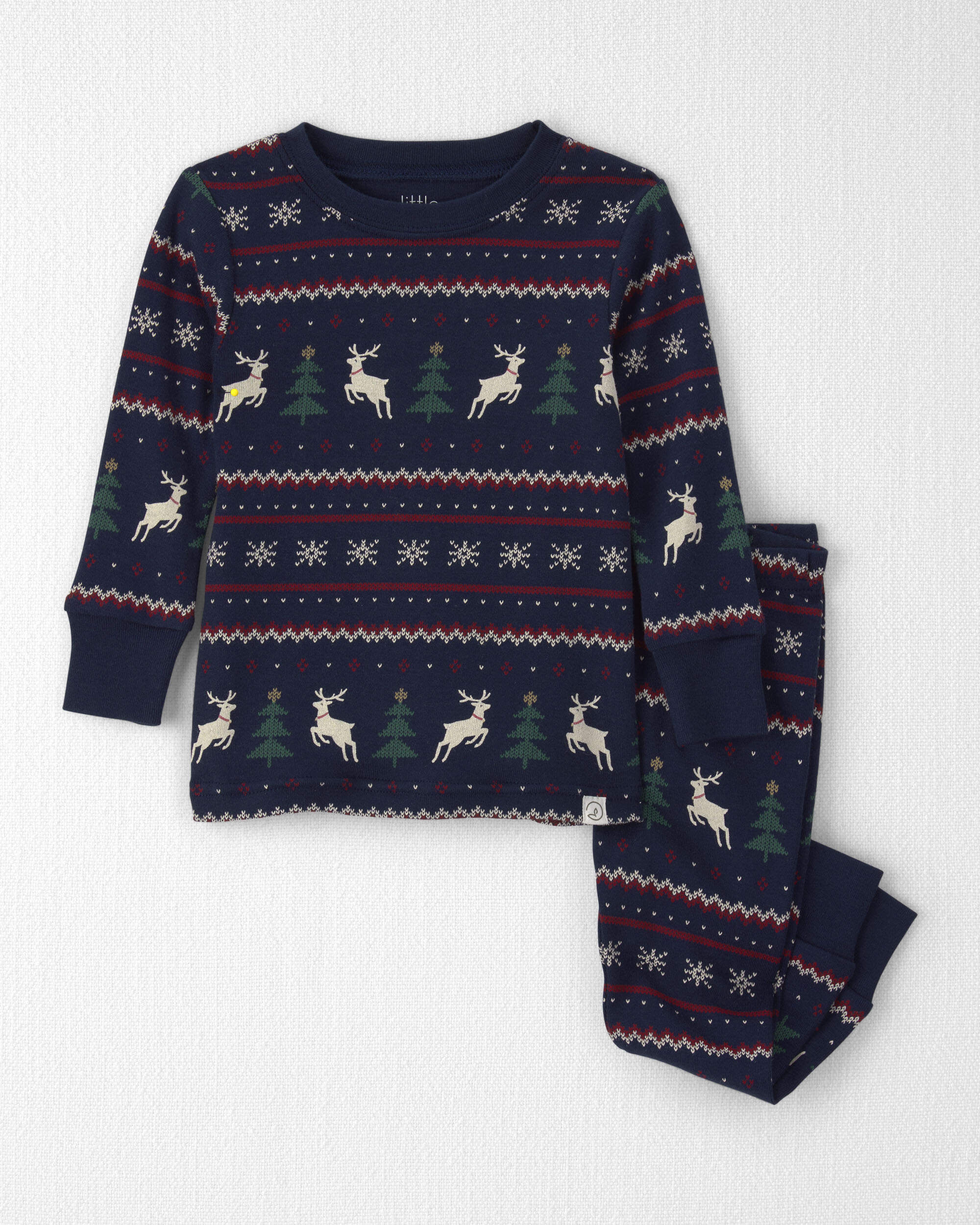 Baby 2-Piece Organic Cotton Fair Isle Pyjamas