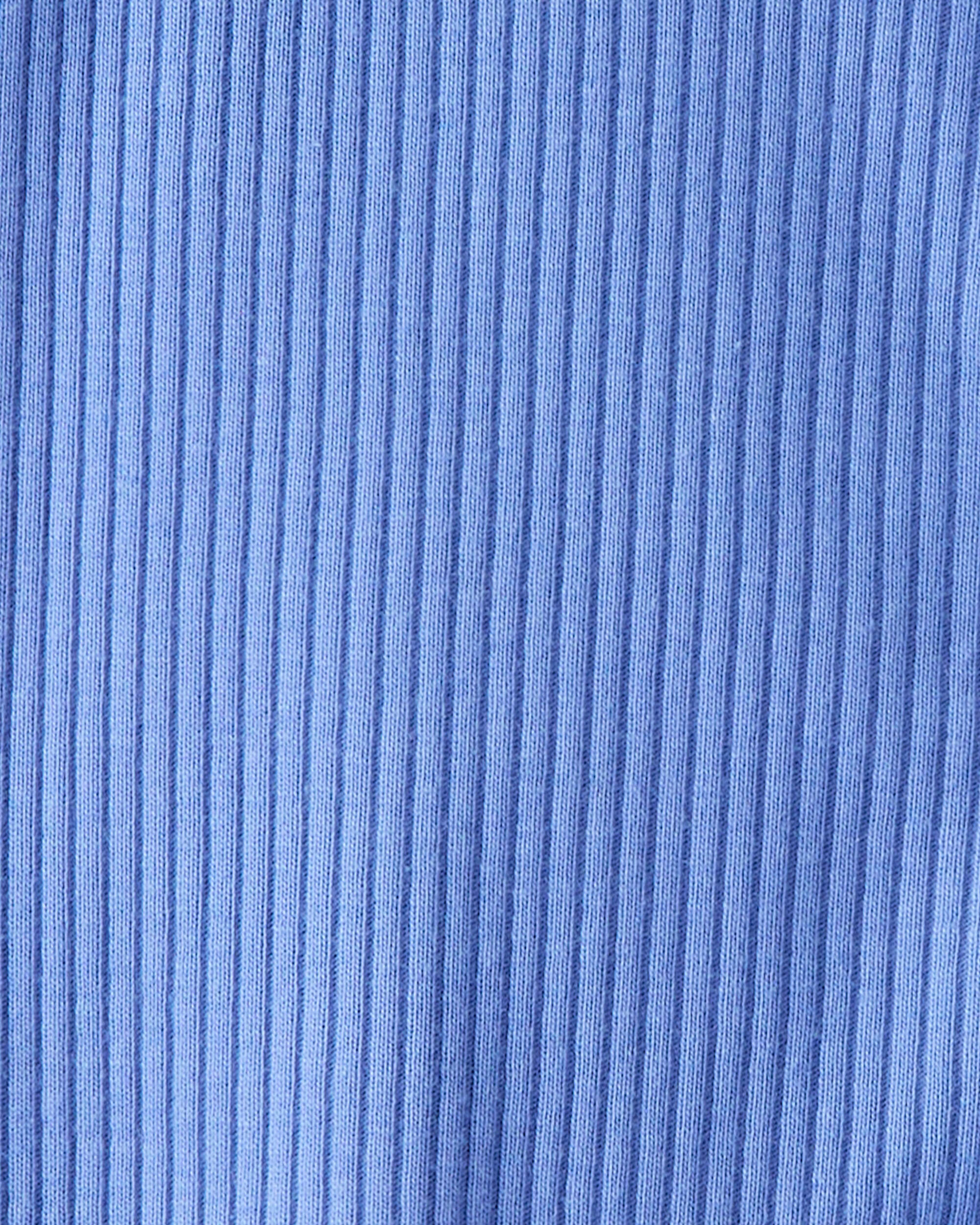 Baby Boy Rib Long-Sleeve Snug Fit Sleeper - Blue