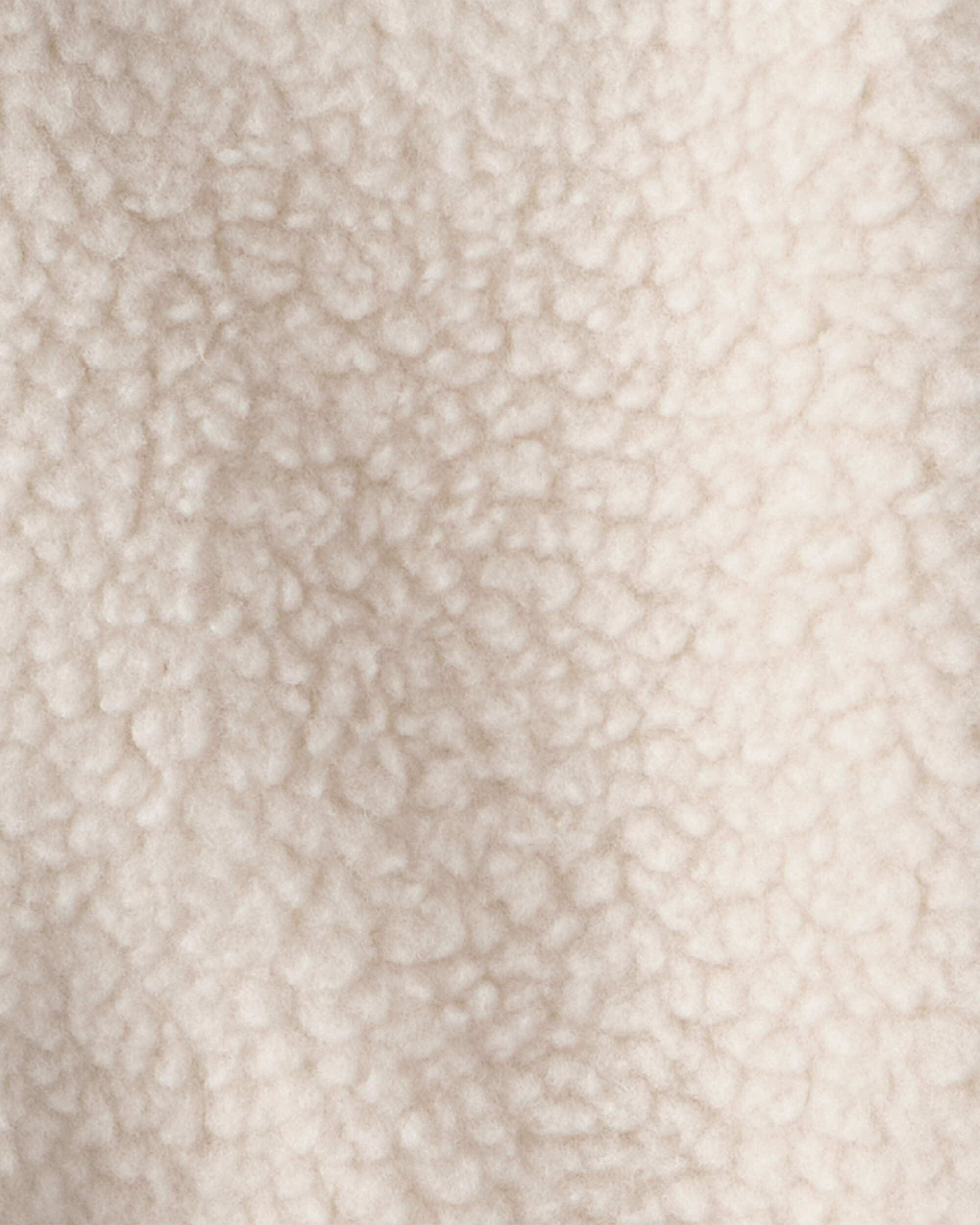 Baby Boy Colour Block Fleece Zip-Up Jumpsuit - Cream/Blue