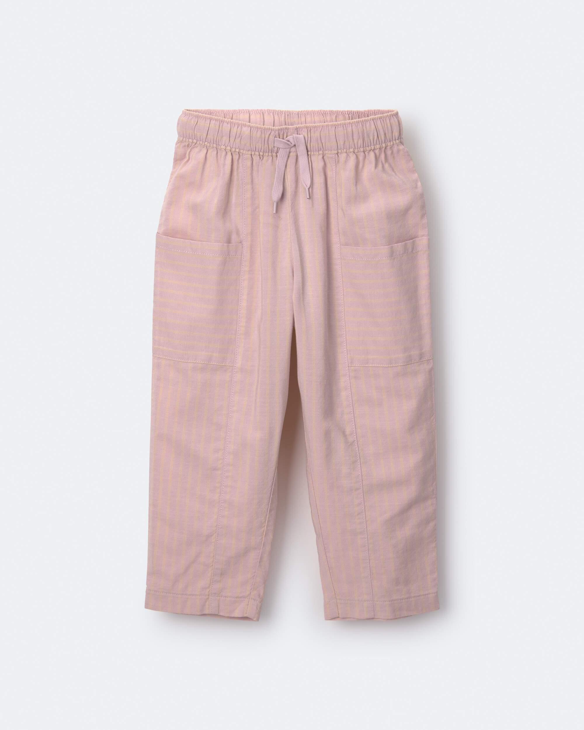 Toddler Girl Pocket Pant Stripes - Rose