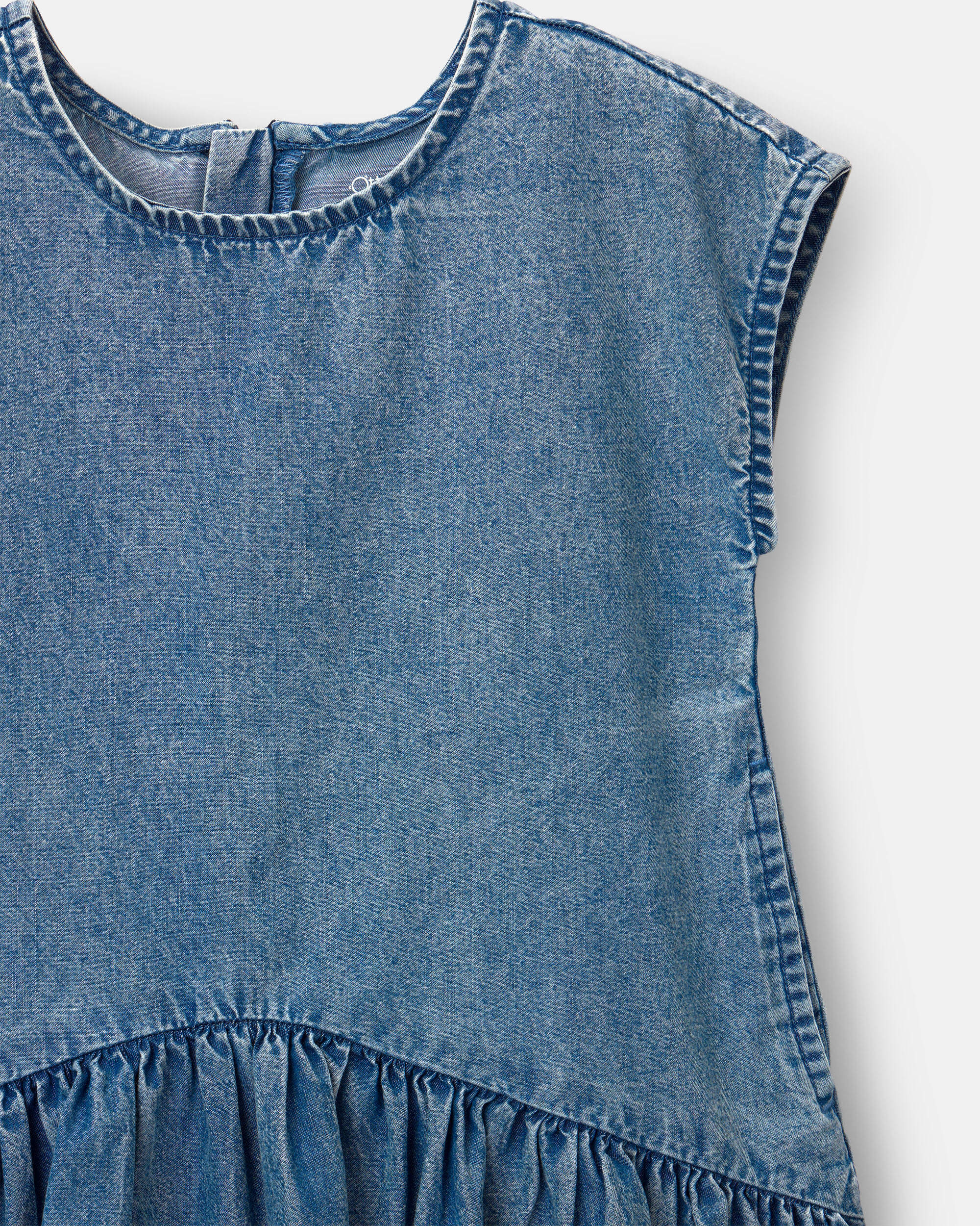 Toddler Girl Asymmetrical Drop-Waist Dress Chambray