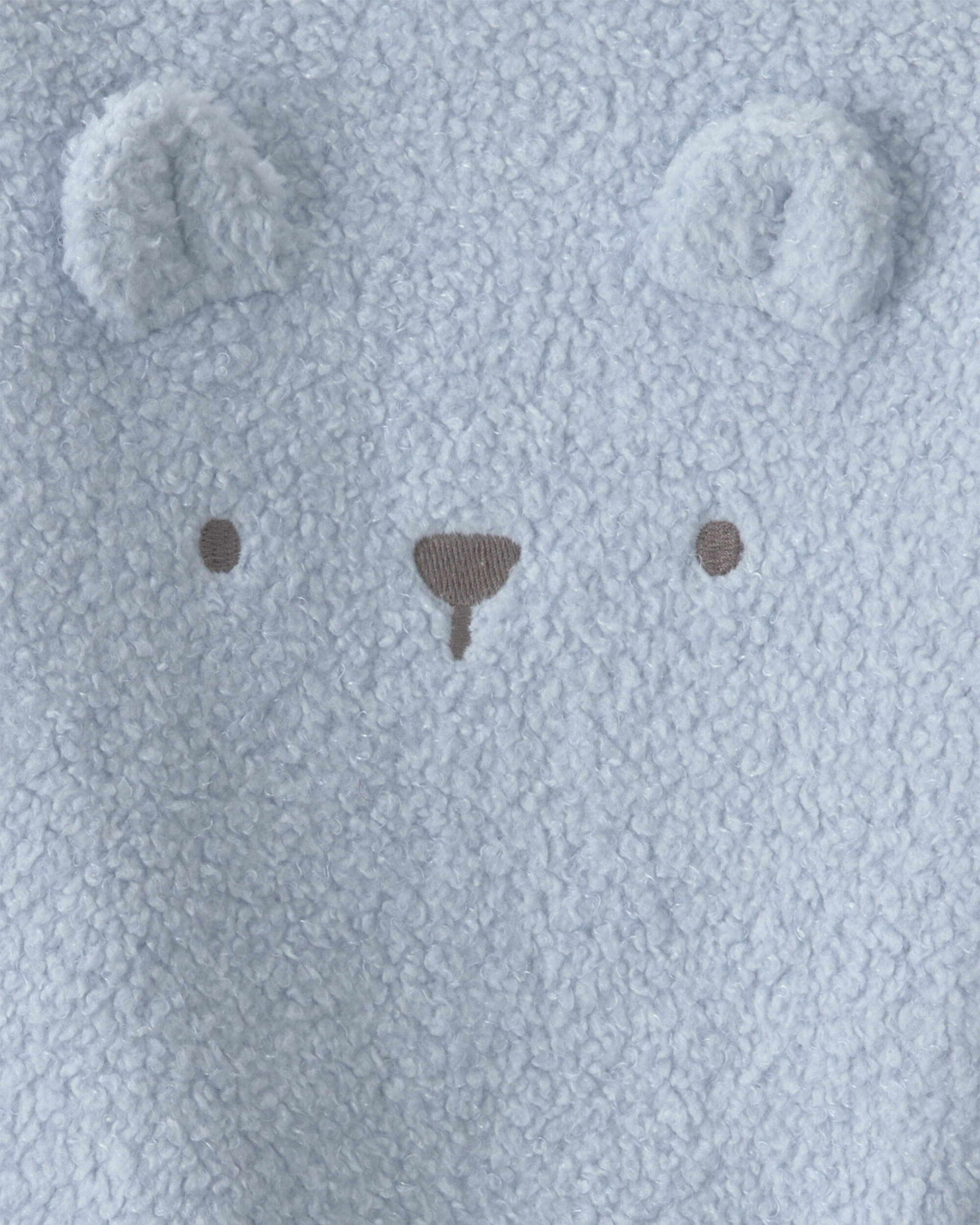 Baby Boy 2-Piece Bear Fleece Long-Sleeve Top & Pant Set - Blue