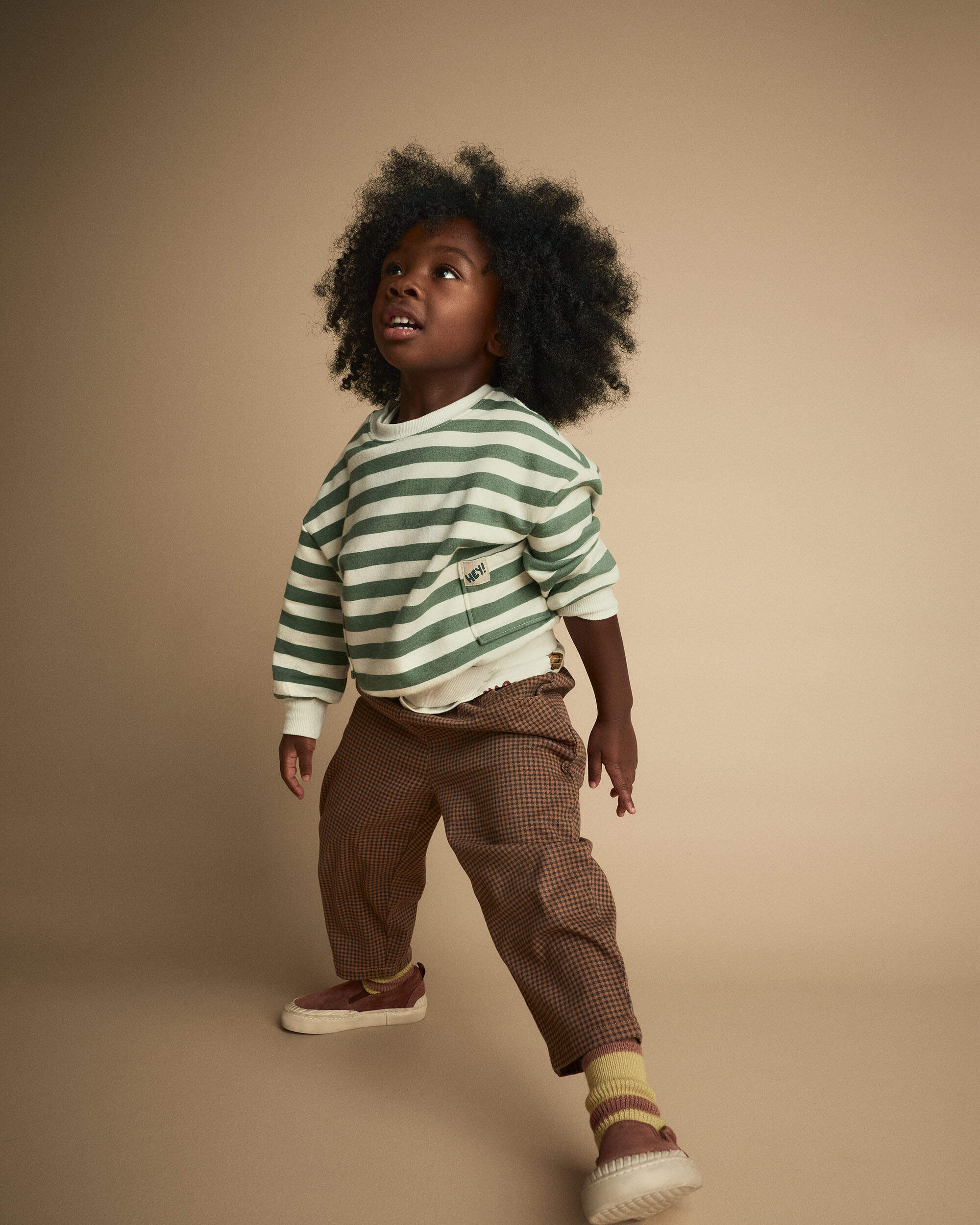 Toddler Otter Sweatshirt™ with Pockets Stripes - Olive/Cream