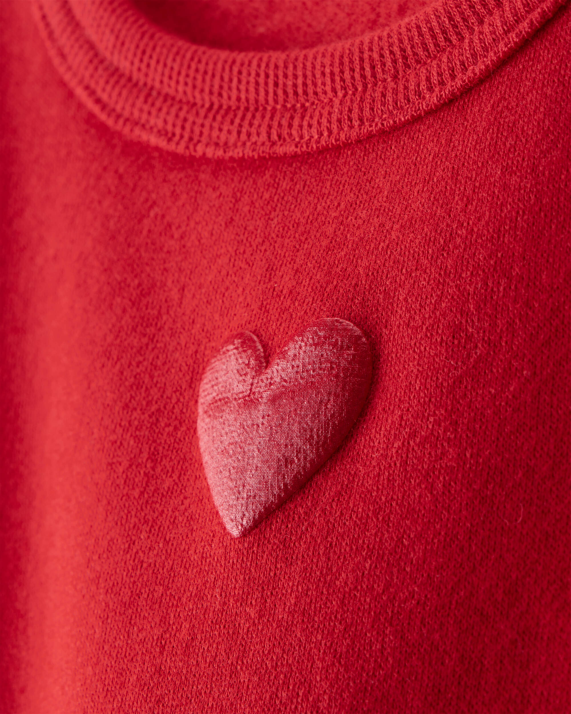 Baby Girl Heart Fleece Sweatshirt - Red