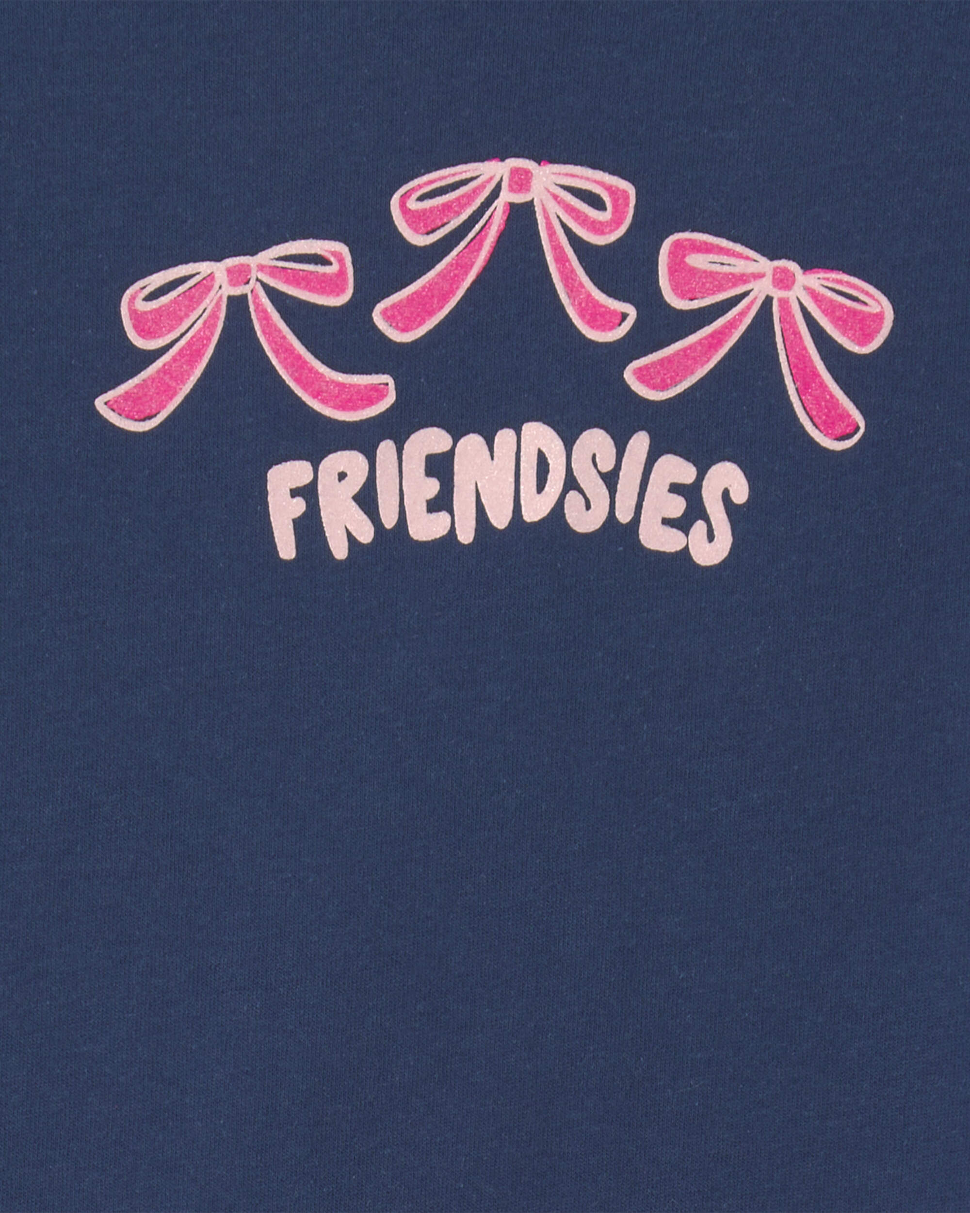 Toddler Girl "Friendsies" Bows Long-Sleeve Graphic Tee - Blue