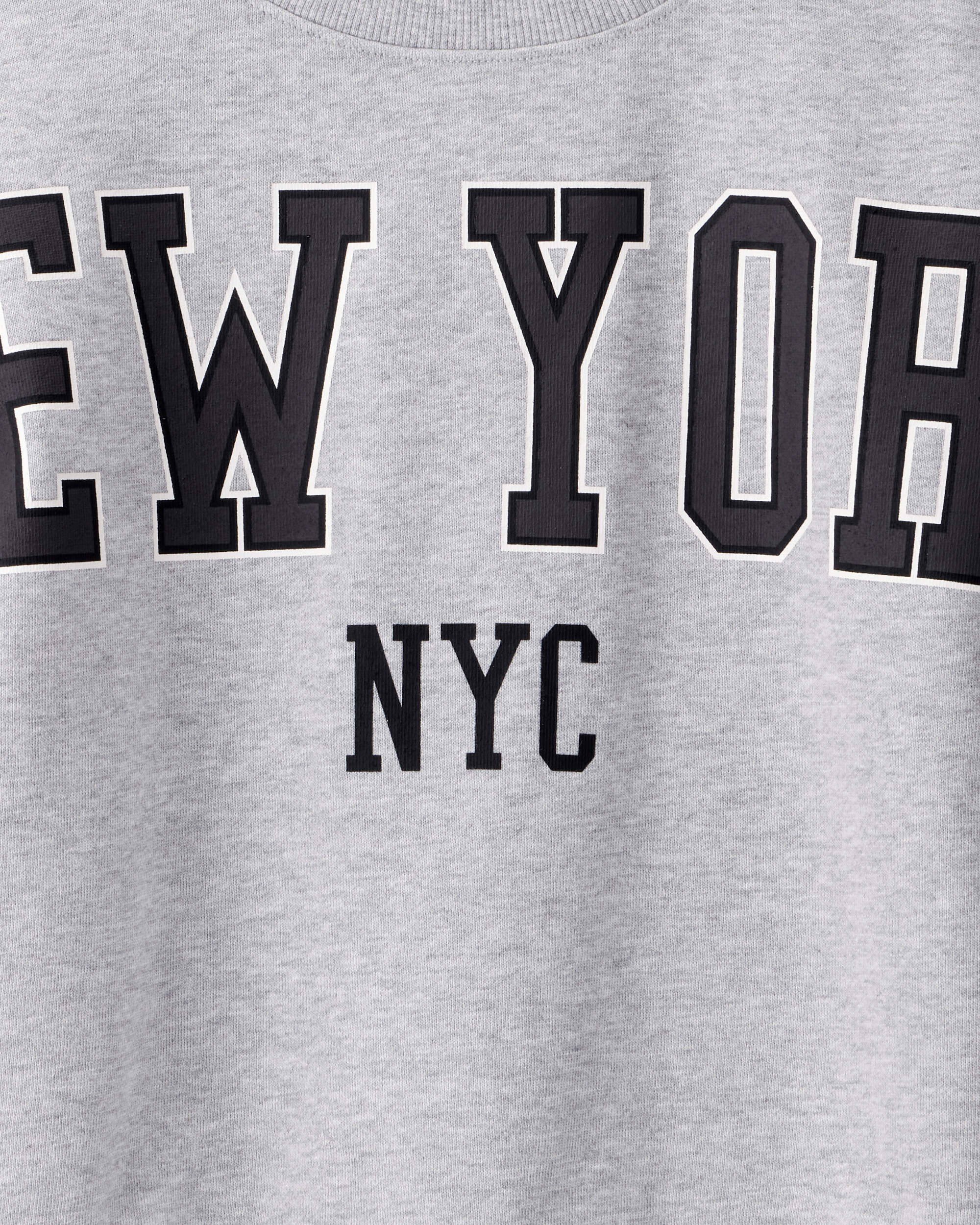 Boys NYC French Terry Pullover Sweatshirt - Grey