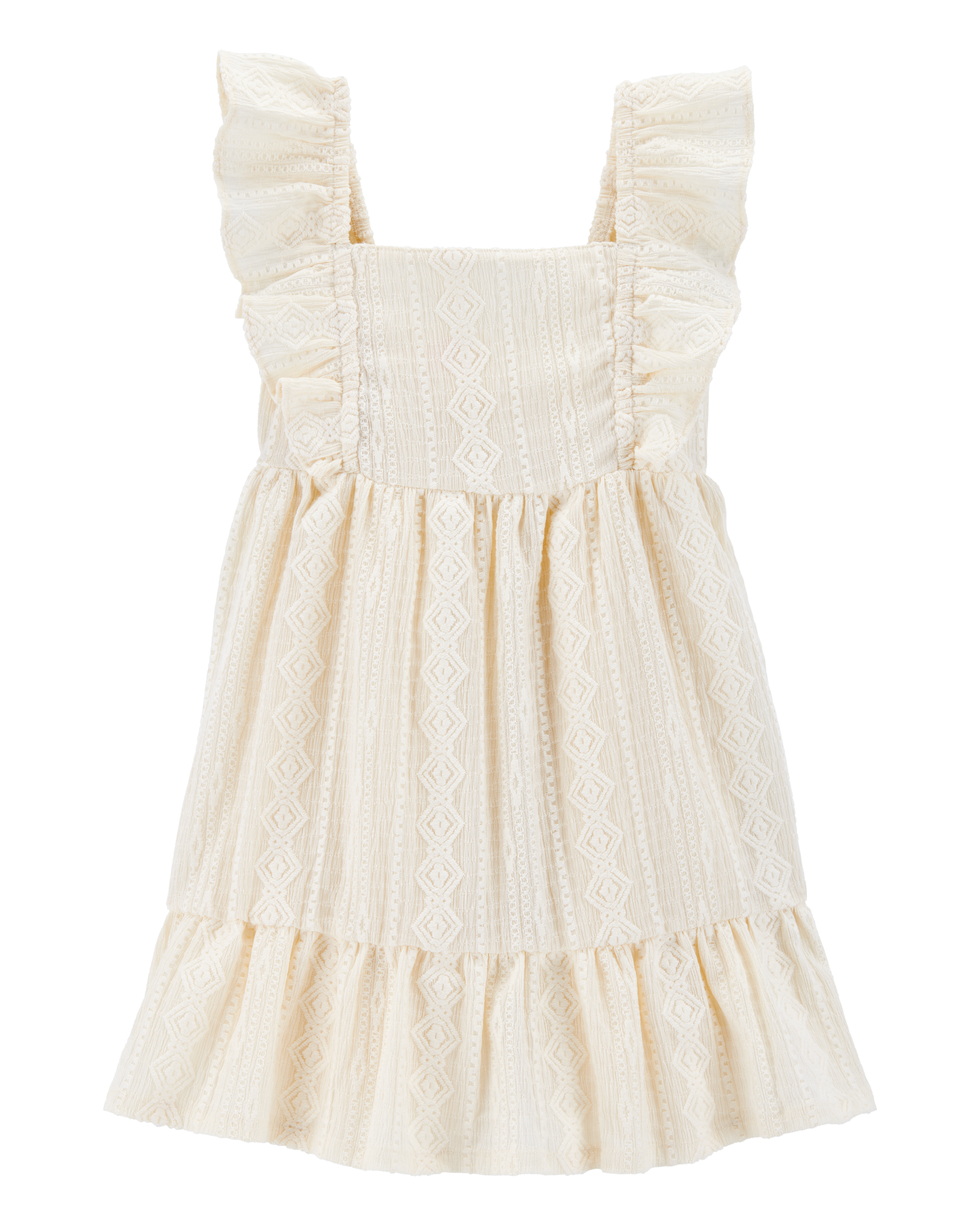 Toddler Crochet Flutter-Sleeve Dress