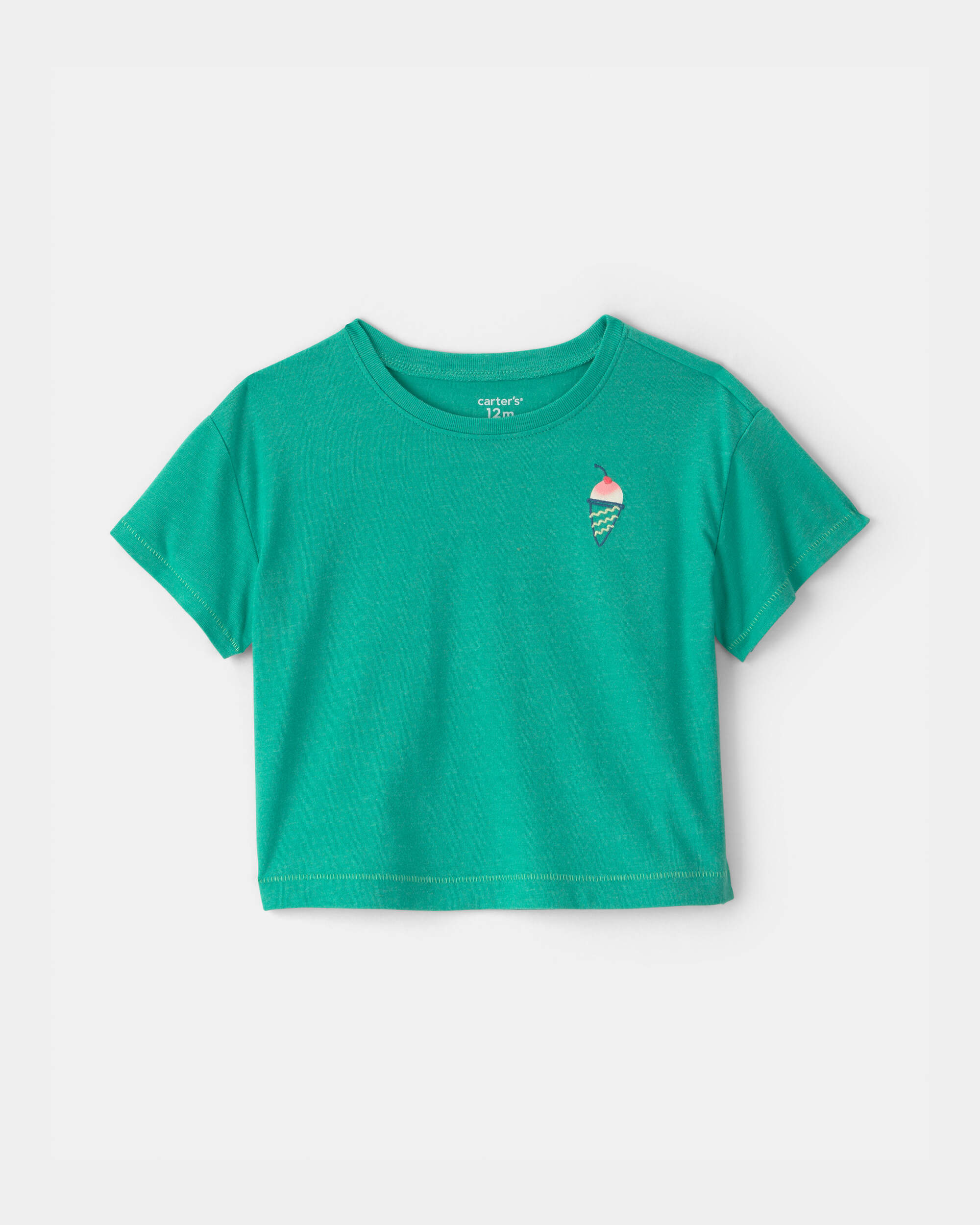Baby Girl Ice Cream Graphic Tee - Green