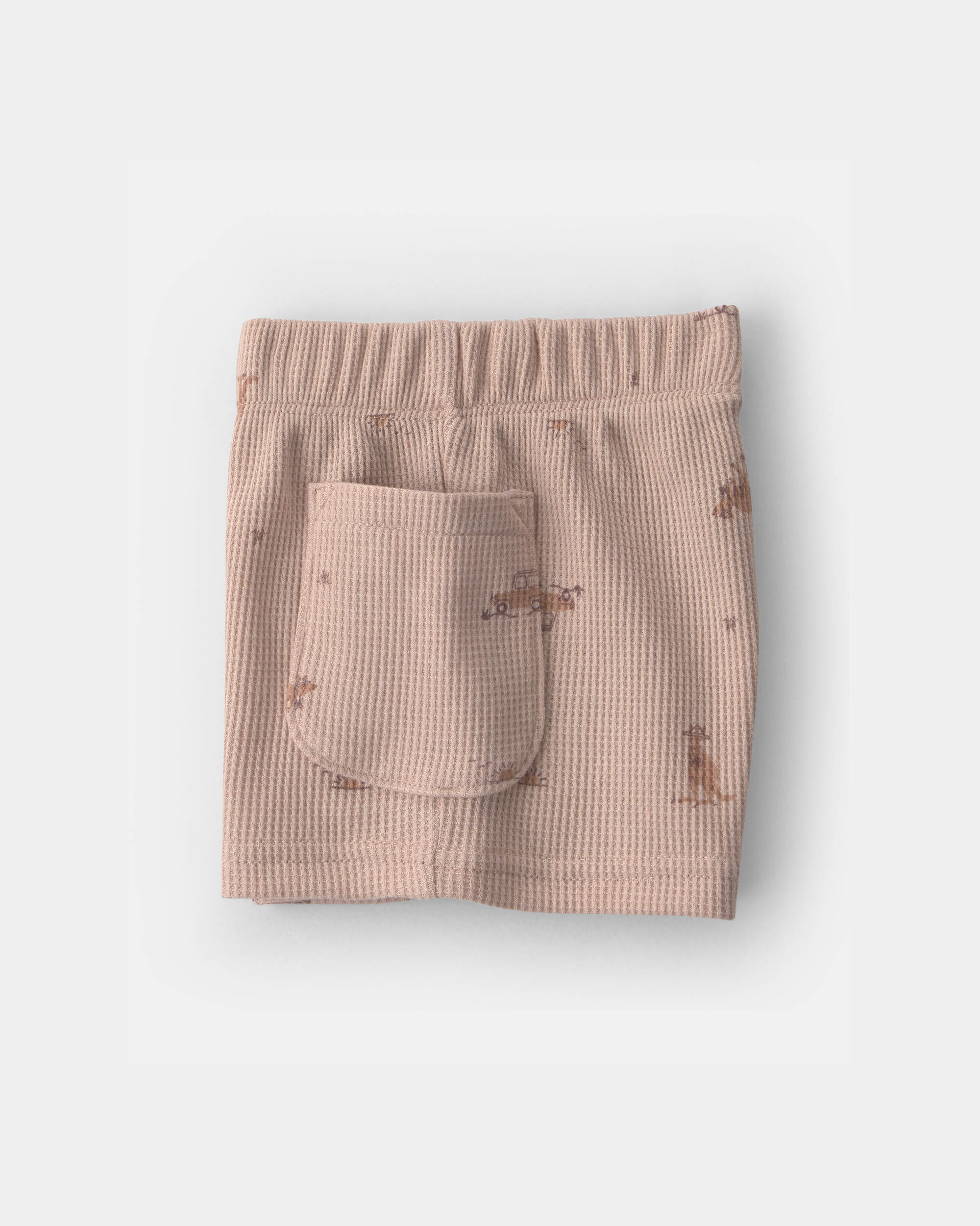 Baby Boy 2-Piece Safari Animal Print Sleeveless Top & Short Set - Brown