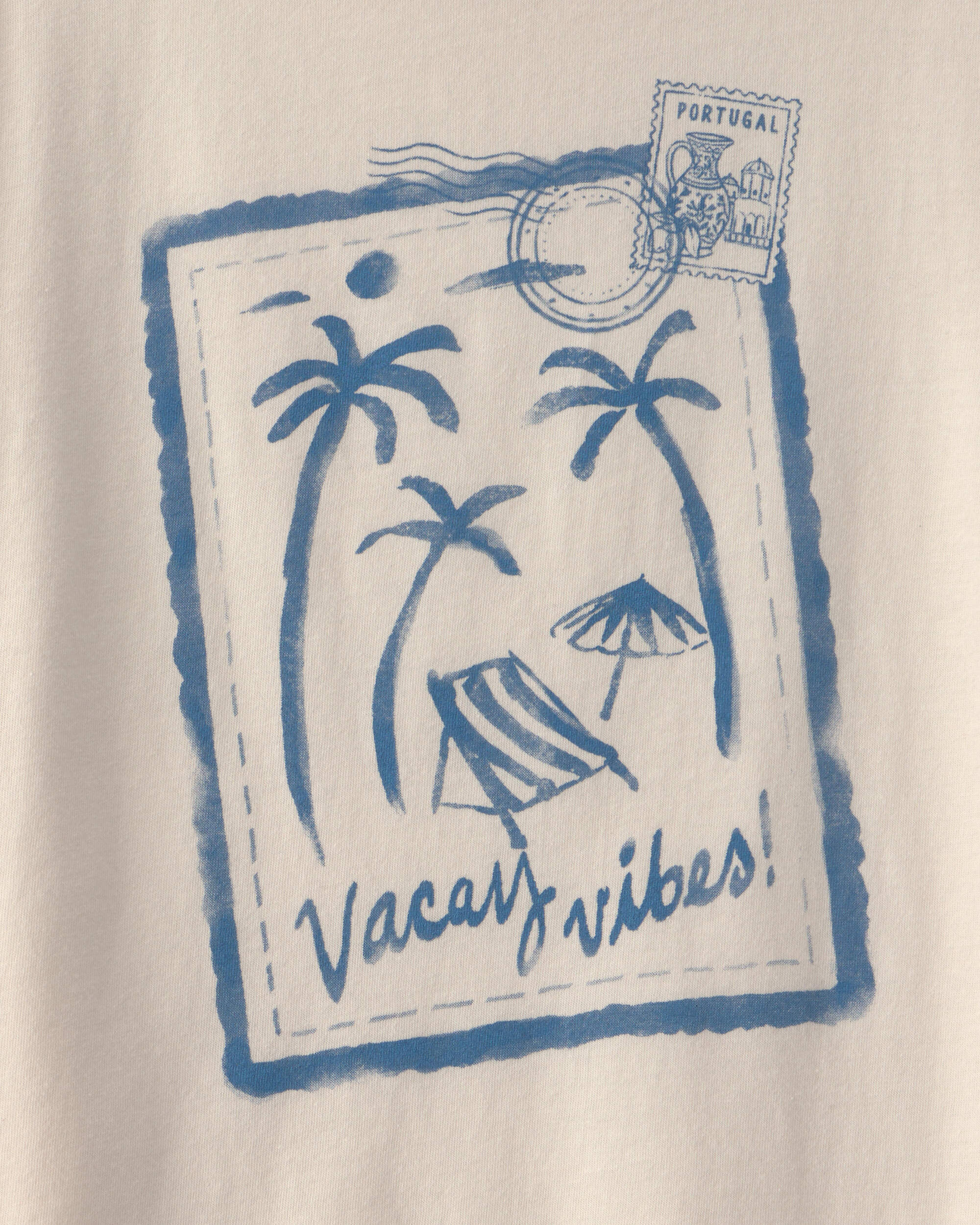 Girls 'Vacay Vibes' Beach Graphic Tee - Ivory
