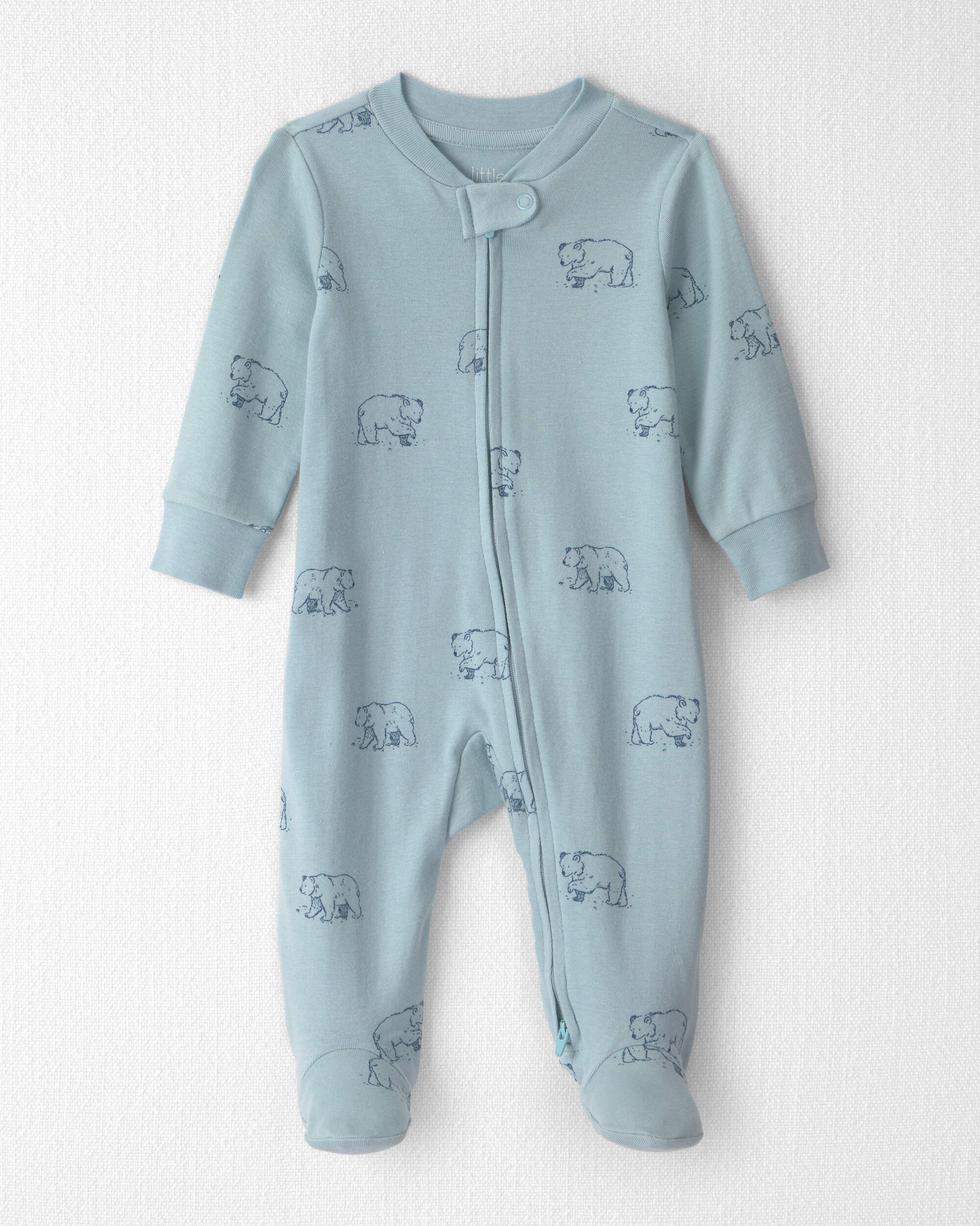 Baby Organic Cotton Sleeper Blue Bears