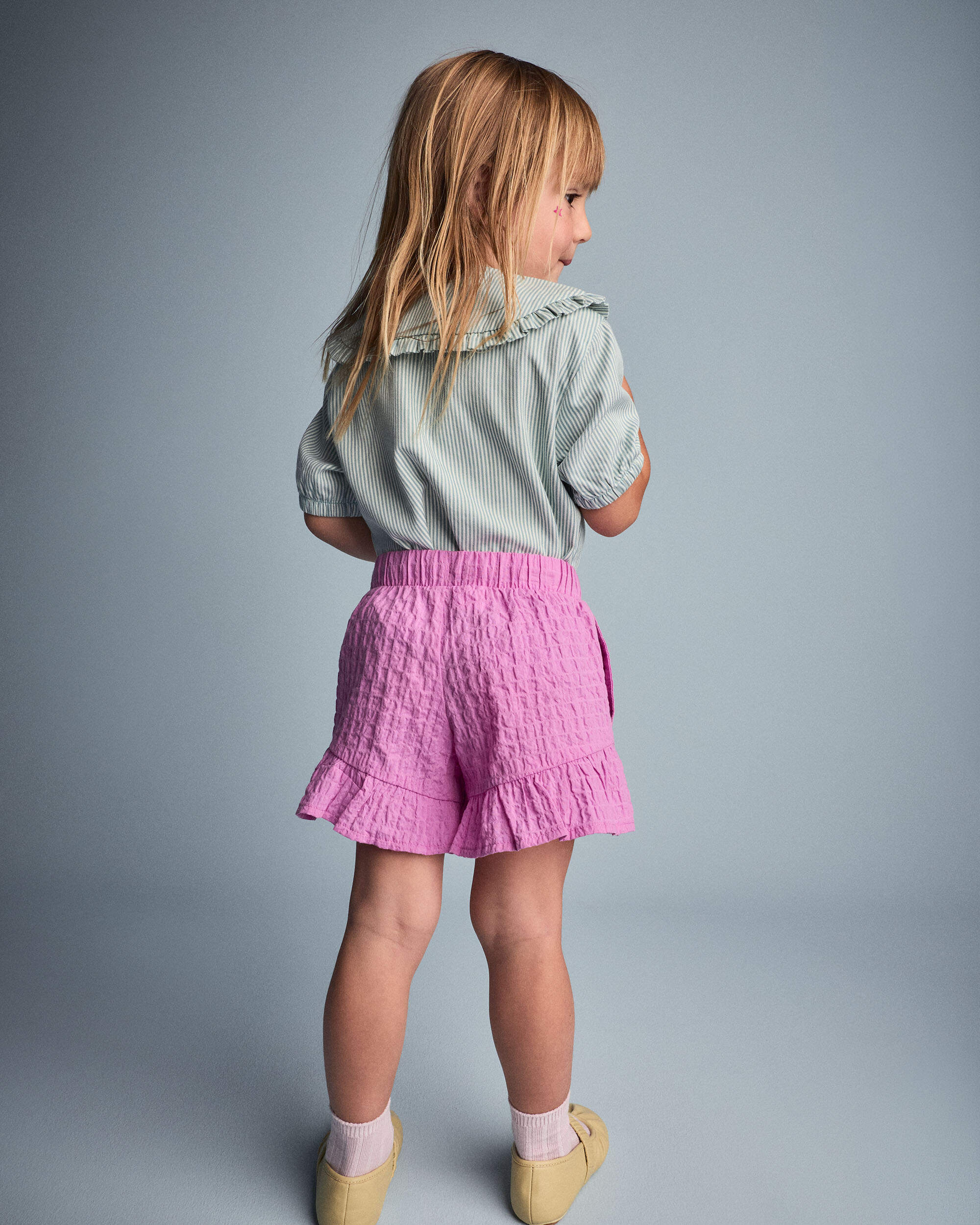Toddler Girl Ruffle Butterfly Shorts