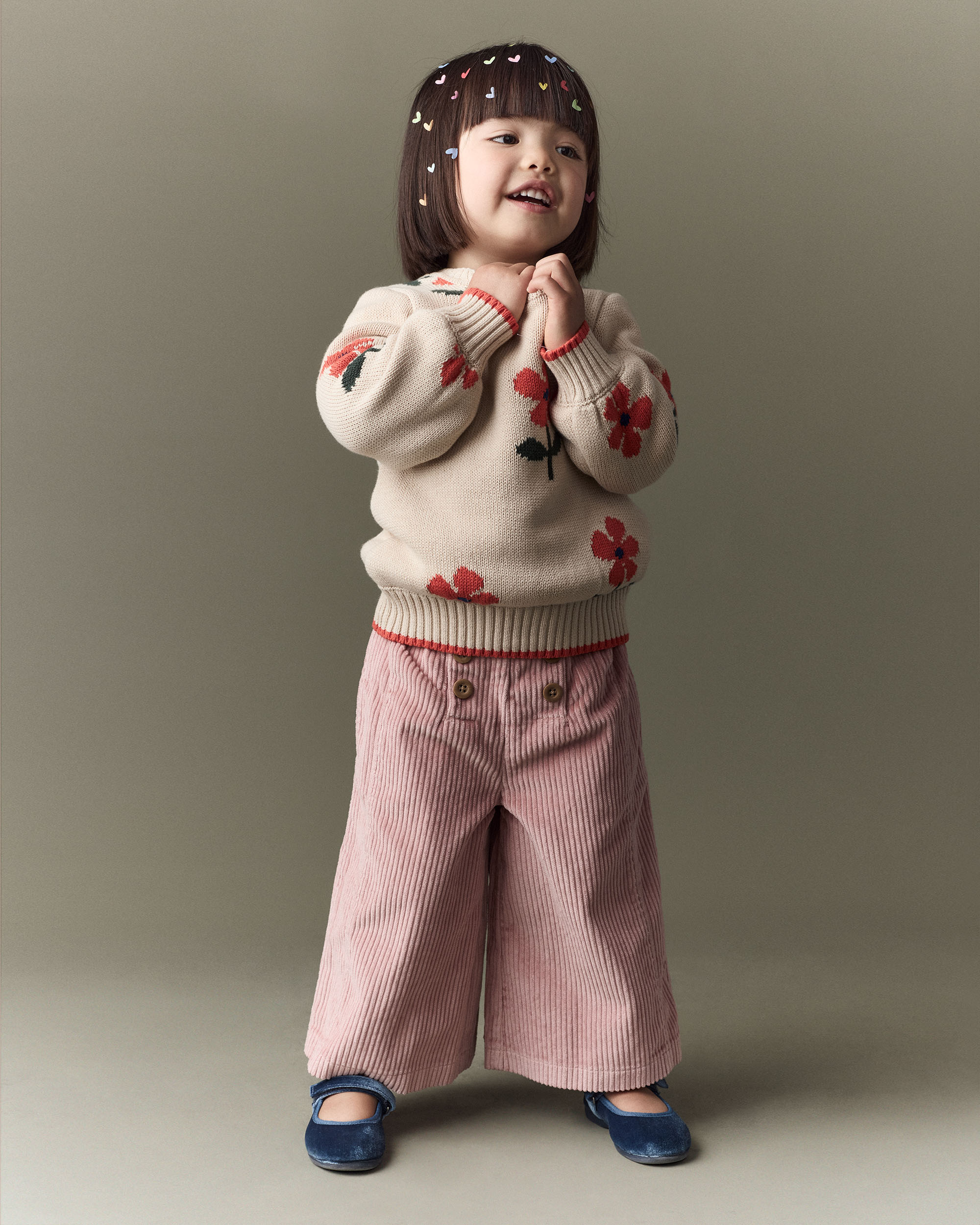 Toddler Girl Urban Wide Leg Corduroy Pant - Light Pink