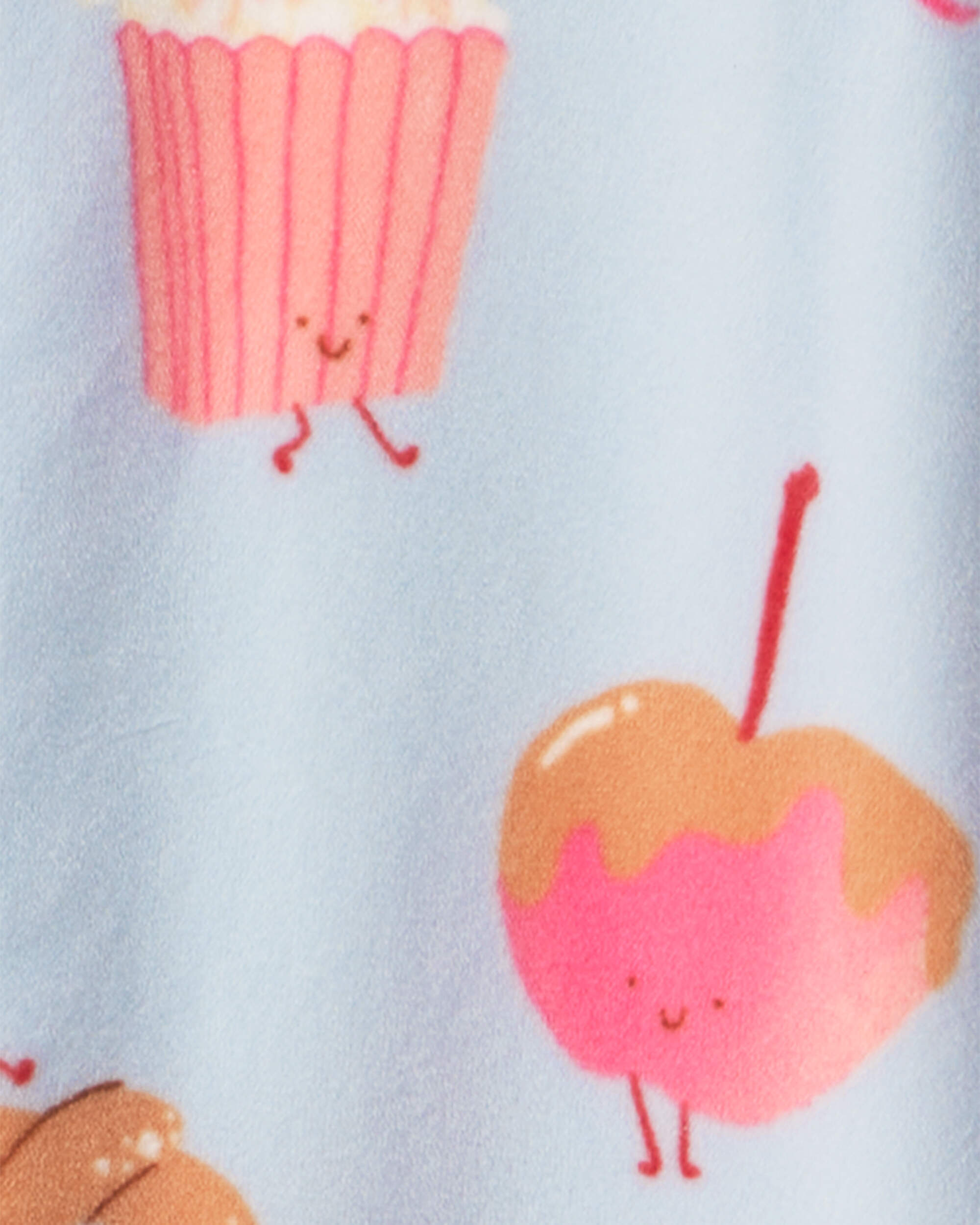 Toddler Girl 1-Piece Festival Treats DreamPlush Snug Fit Footed Pyjama - Blue