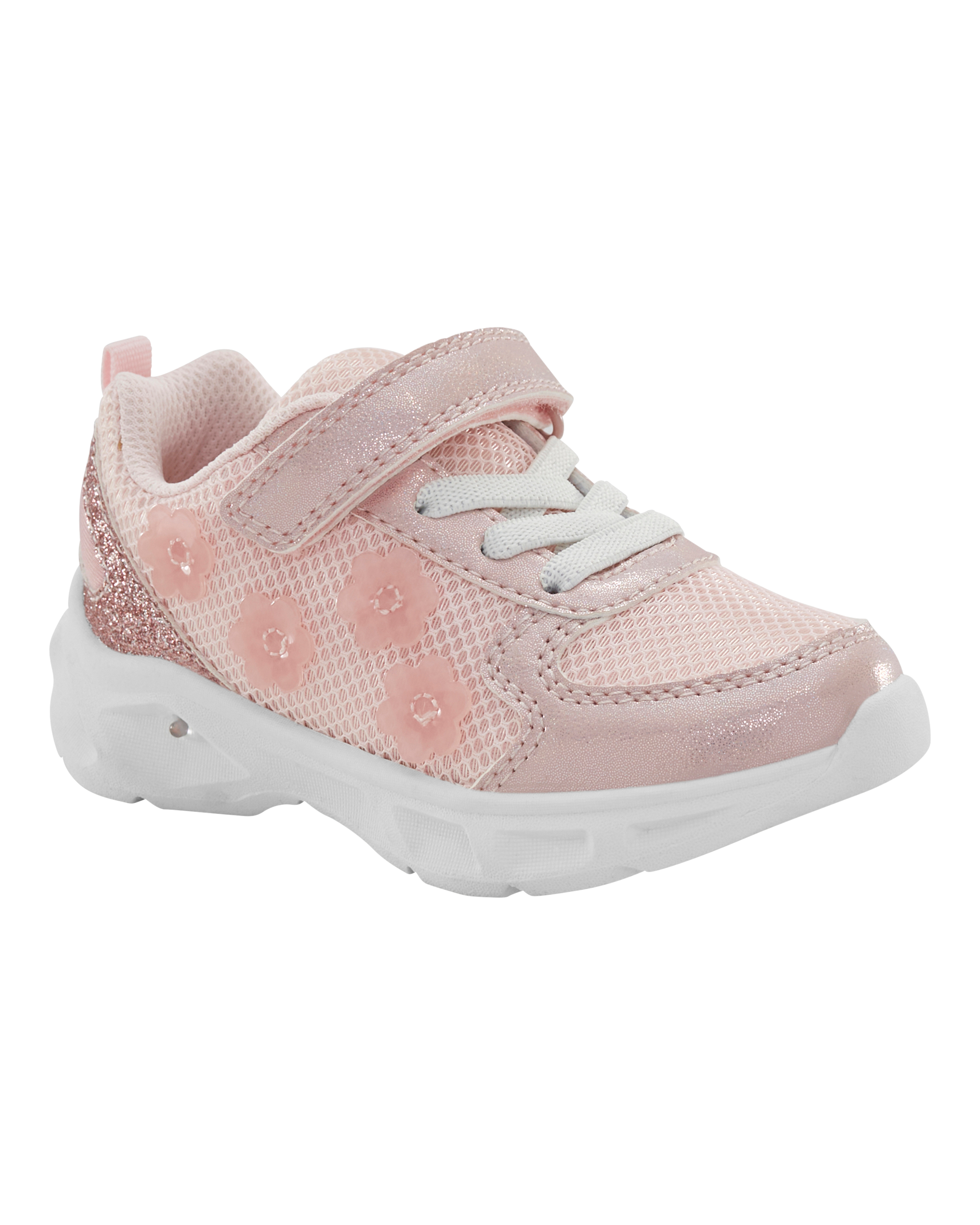 Toddler Glitter Light Up Sneakers - Pink