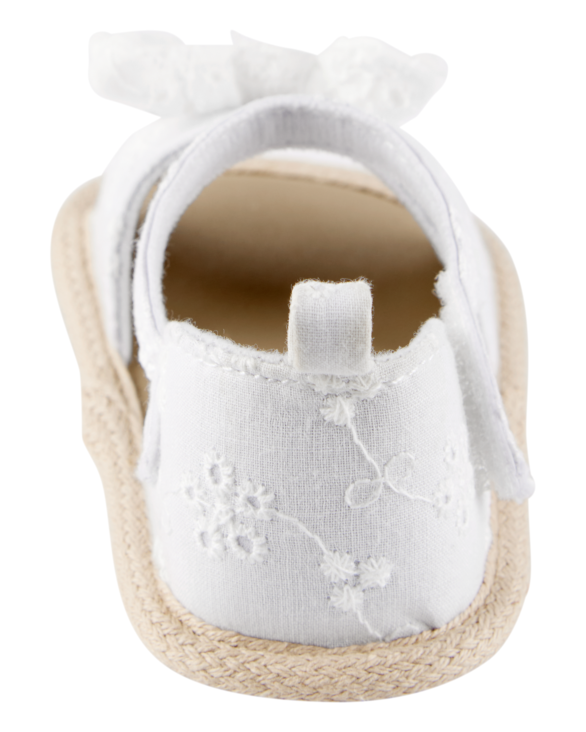 Baby Eyelet Sandals - White