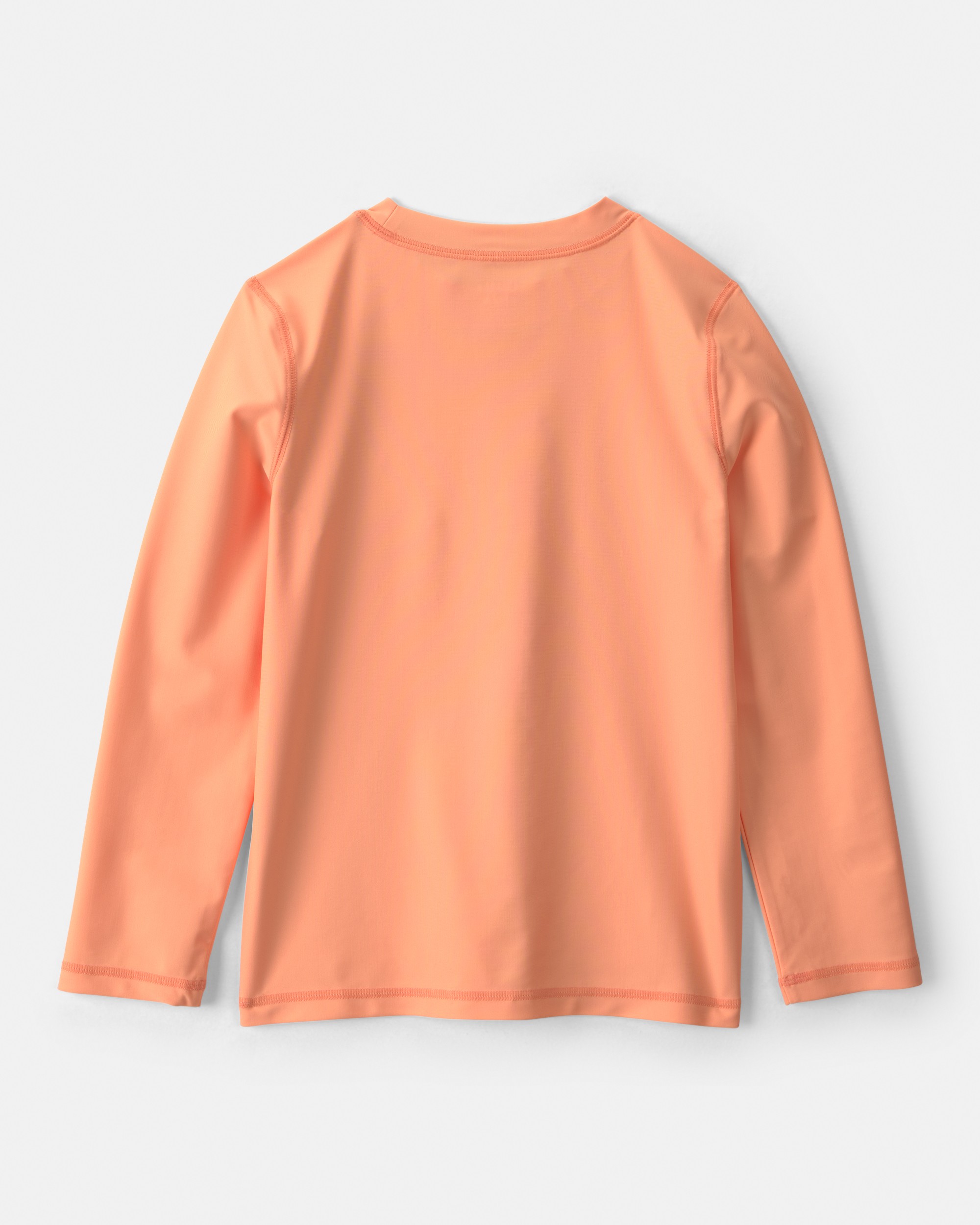 Boys 2-Piece Long-Sleeve Rashguard & Tropical Swim Trunks Set - Orange/Green