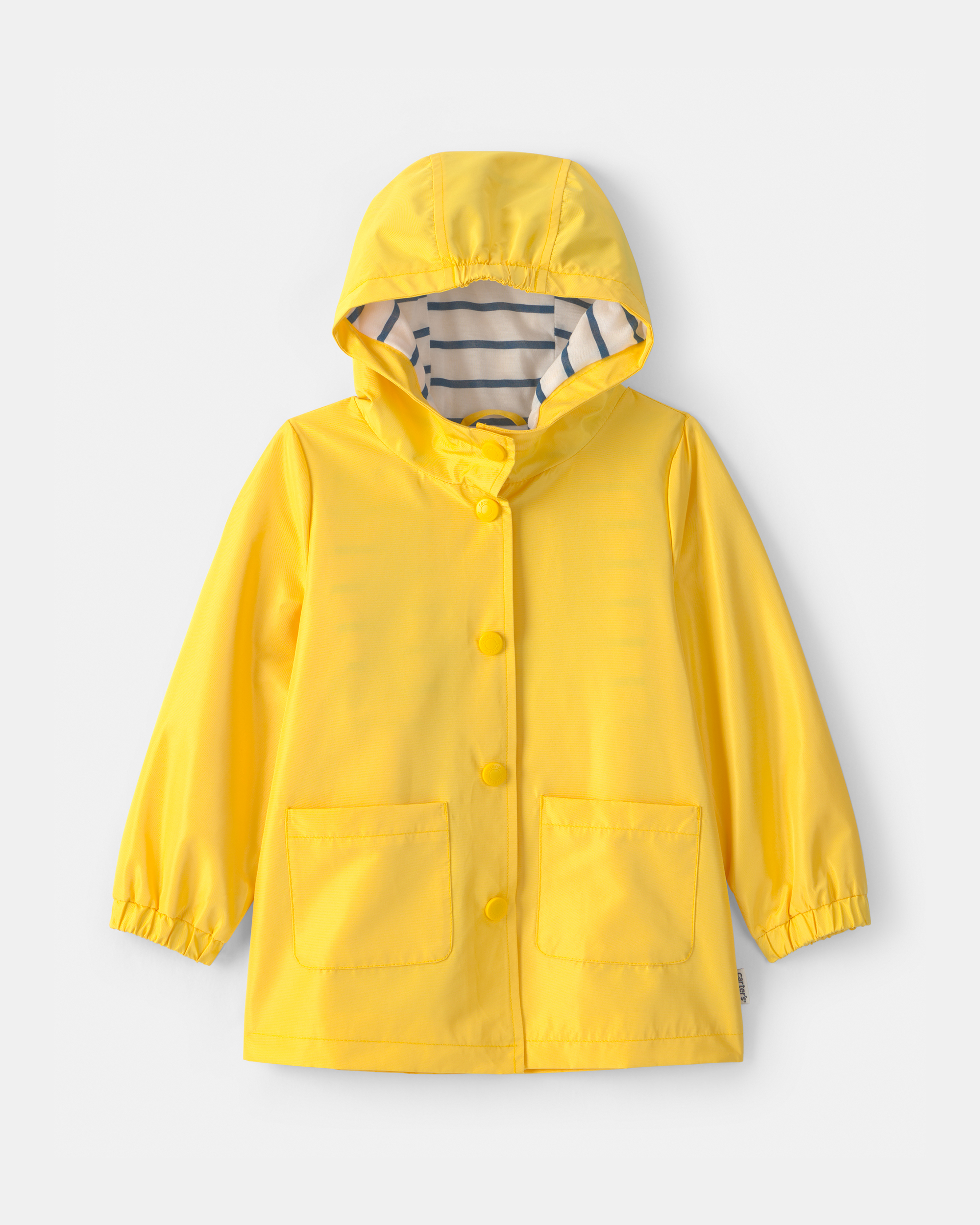 Toddler Boy Solid Rain Jacket- Yellow