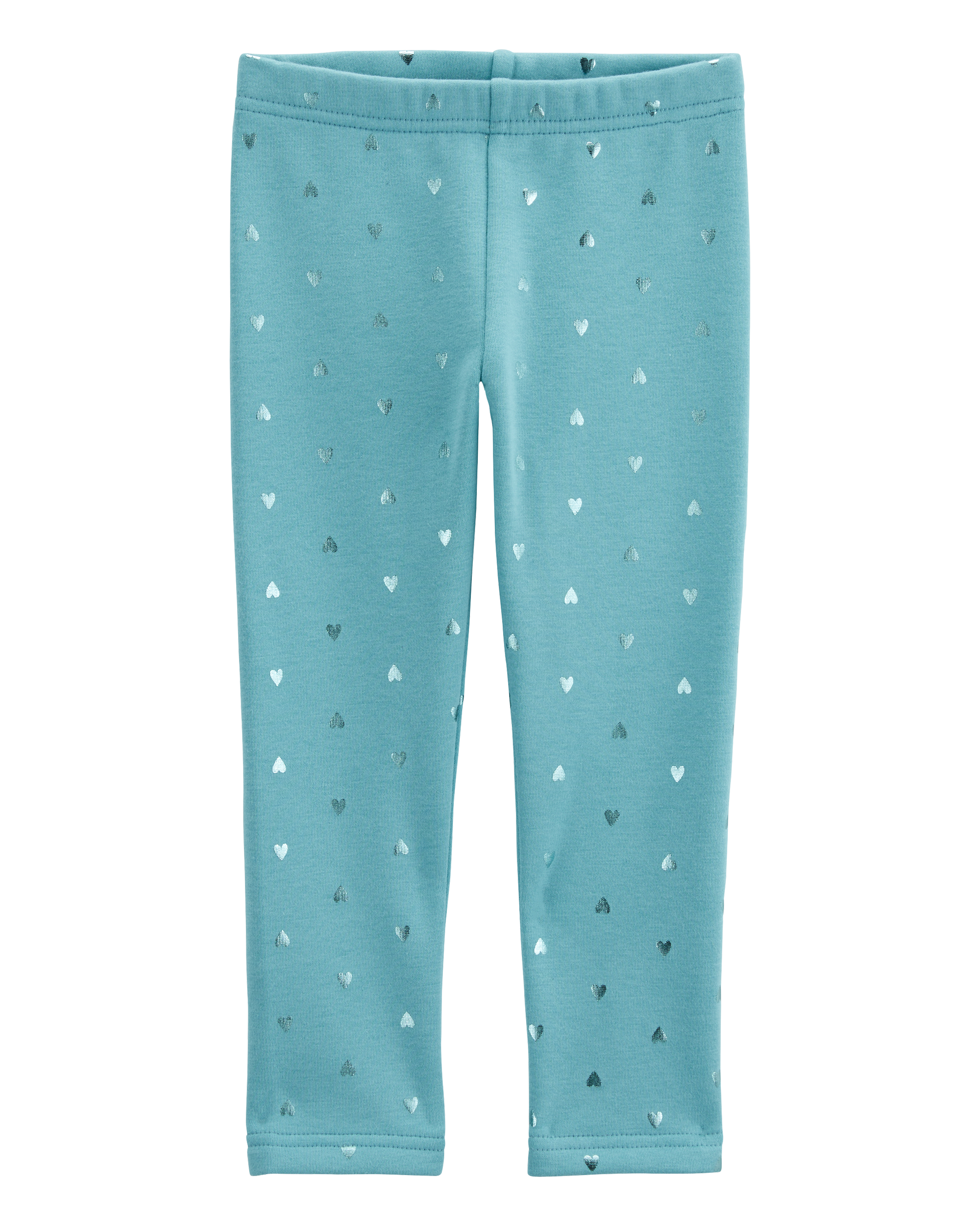 Baby Shiny Heart Cozy Fleece Leggings