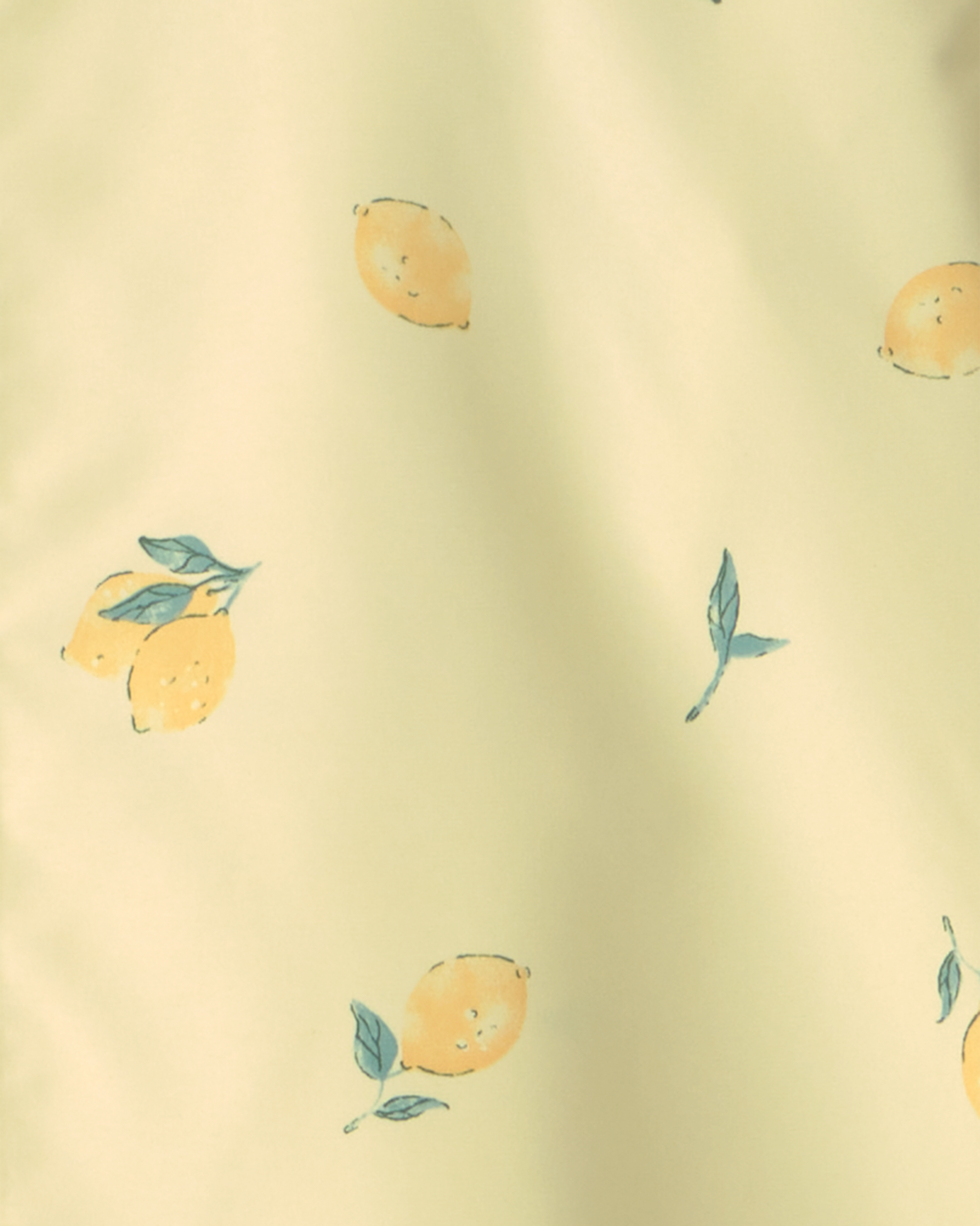 Girls Lemon Print  Rain Jacket- Yellow