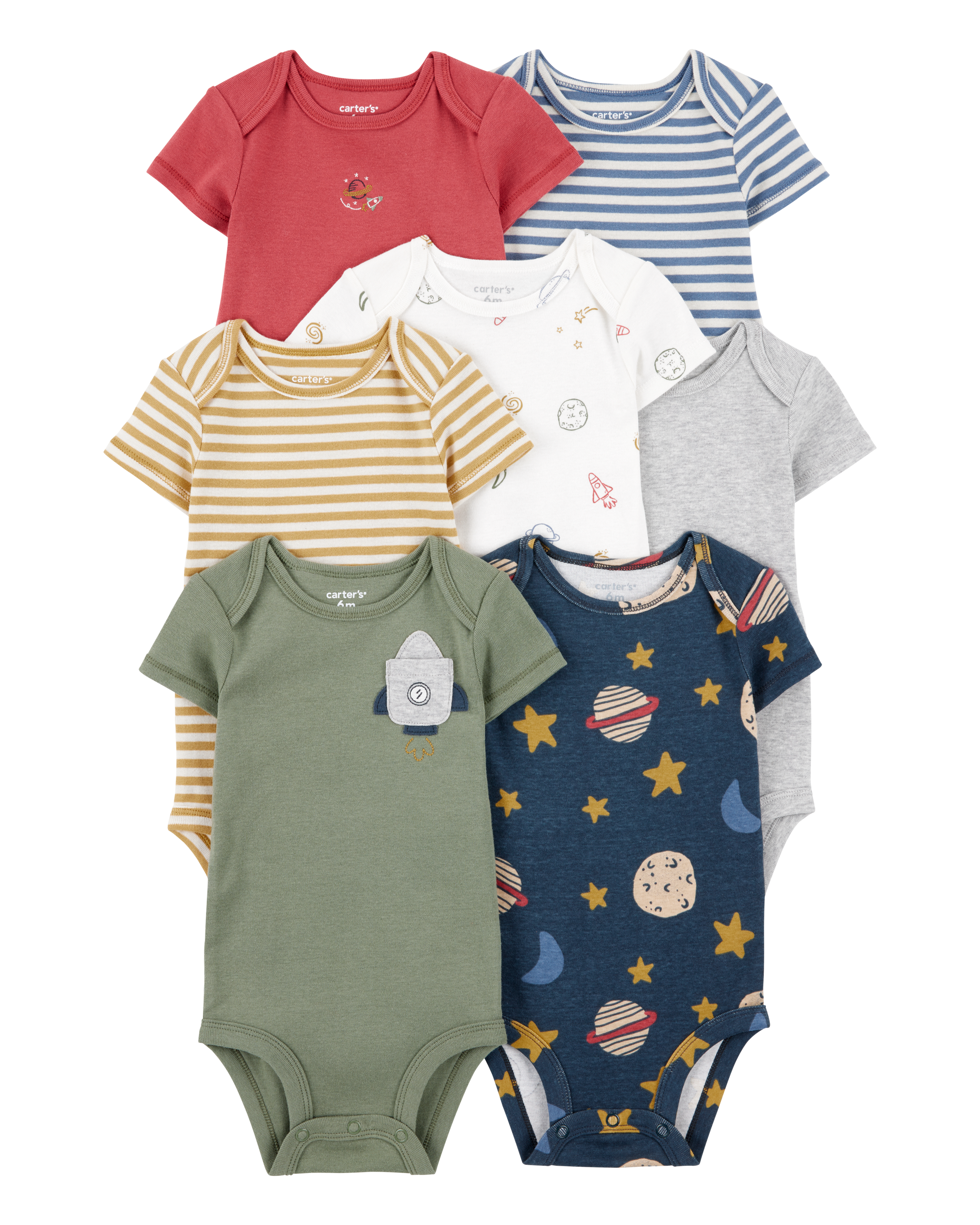 ボディ・フェイスケア CARTER Baby Boy 7-Pack Short-Sleeve Original Bodysuits | Carter's Oshkosh
