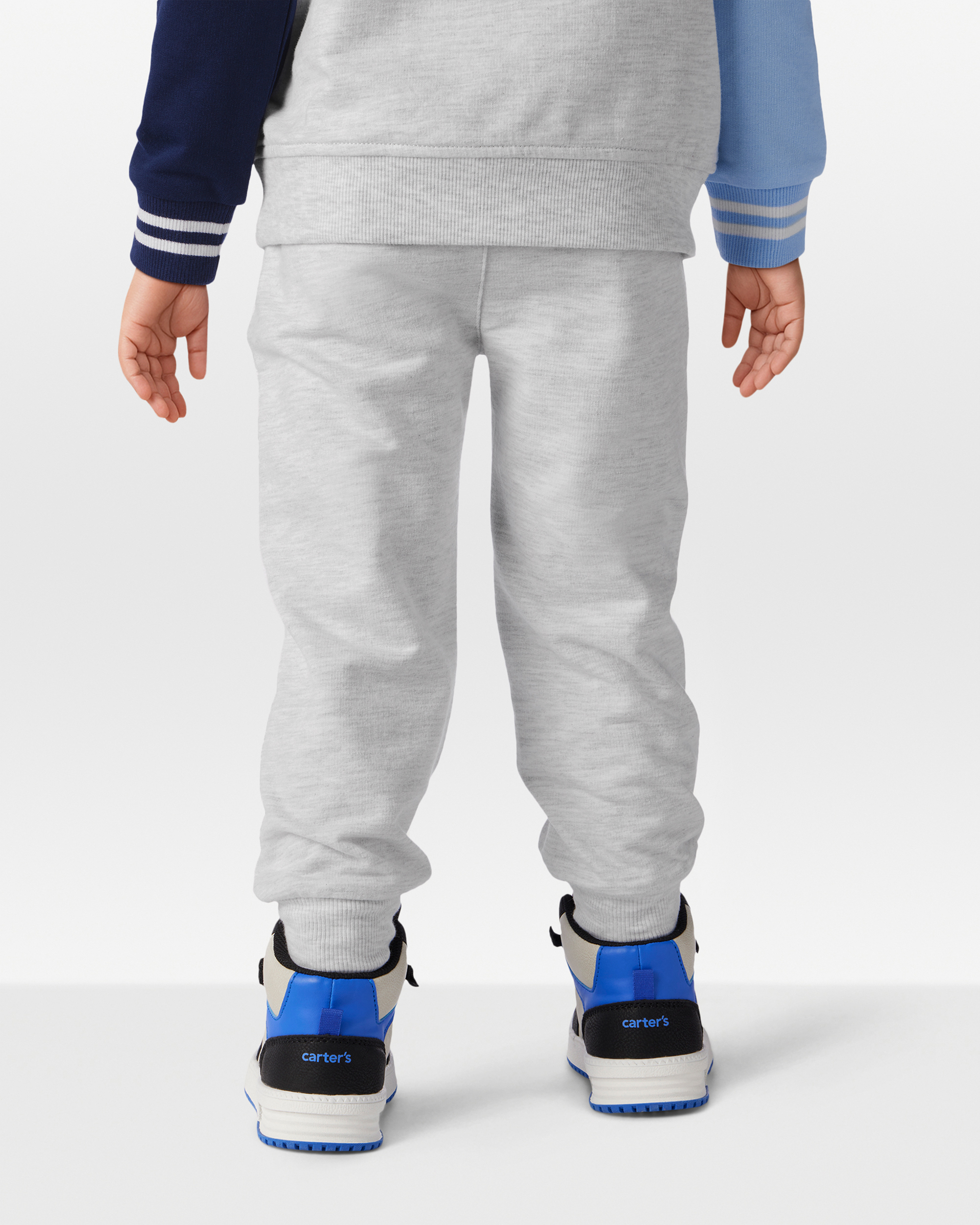 Toddler Neutral Bluey French Terry Drawstring Joggers - Grey