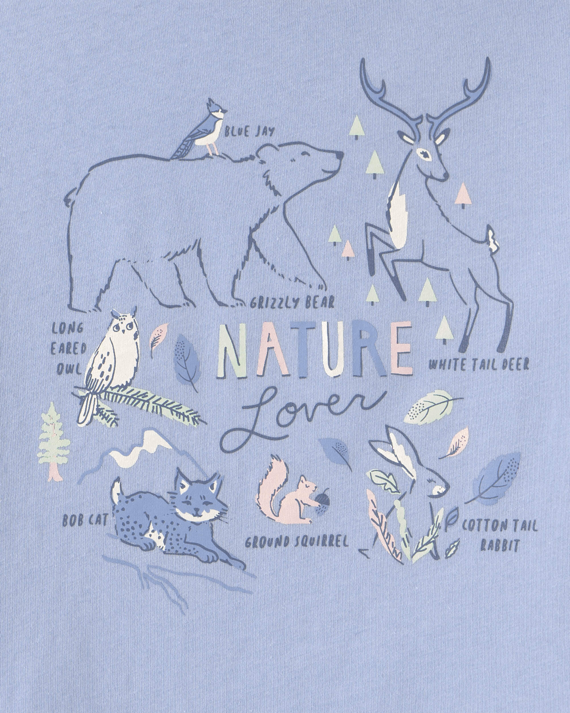 Girls 'Nature Lover' Long-Sleeve Graphic Tee - Blue