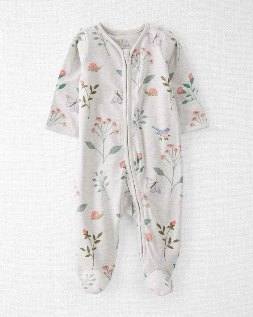 Baby Girl Organic Cotton Sleeper Pyjamas
