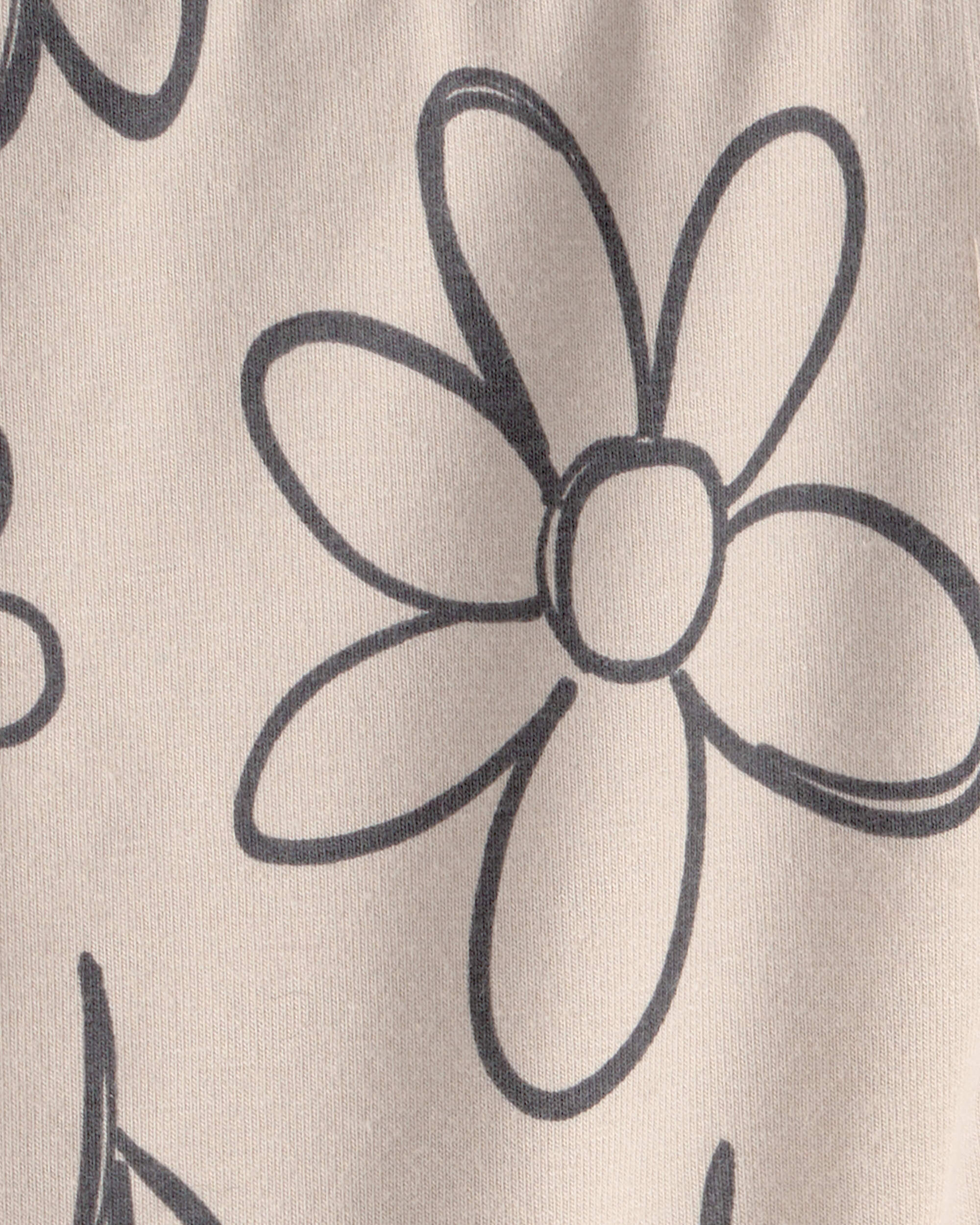 Baby Girl Floral Ladybug Bike Shorts - Brown