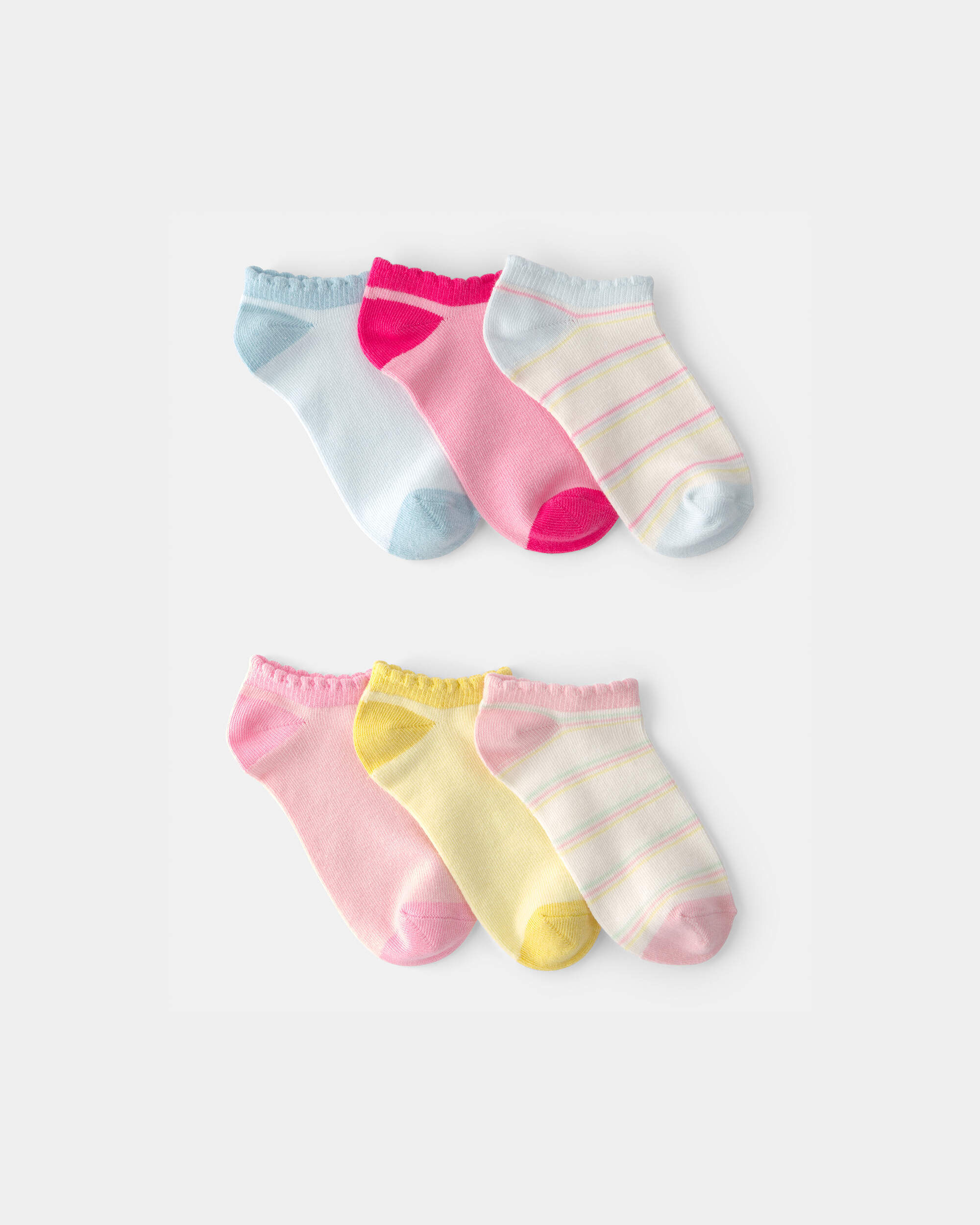 Girls 6-Pack No Show Socks