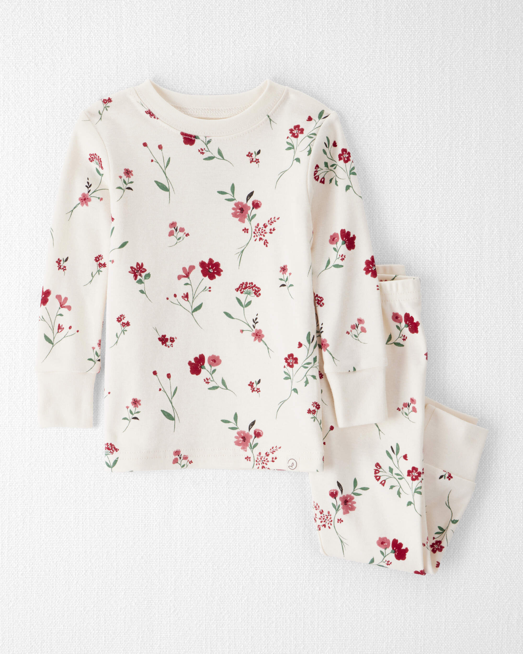 Baby Girl 2-Piece Organic Cotton Pyjamas Rosethorn Hollow