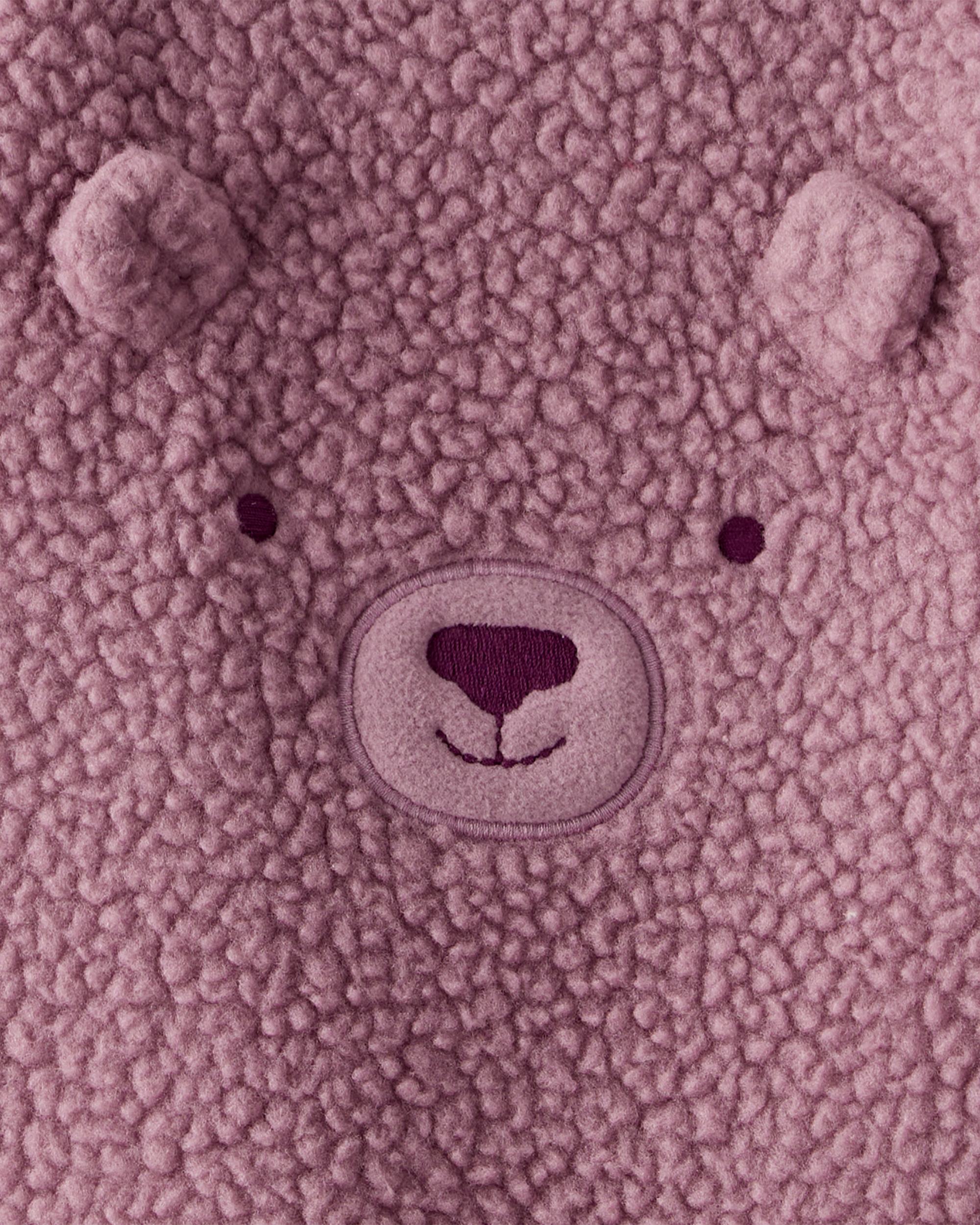 Baby Girl 2-Piece Velour Long-Sleeve Snug Fit Overall Set - Purple