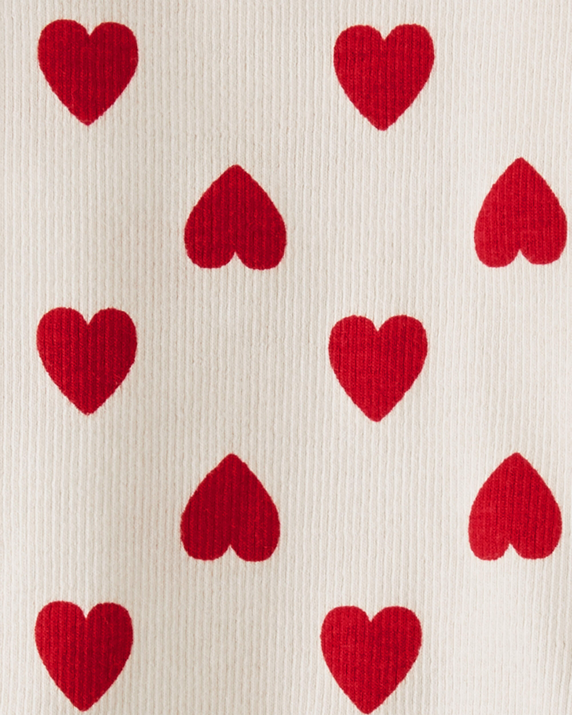 Baby 2-Piece Organic Cotton Pyjamas Red Hearts