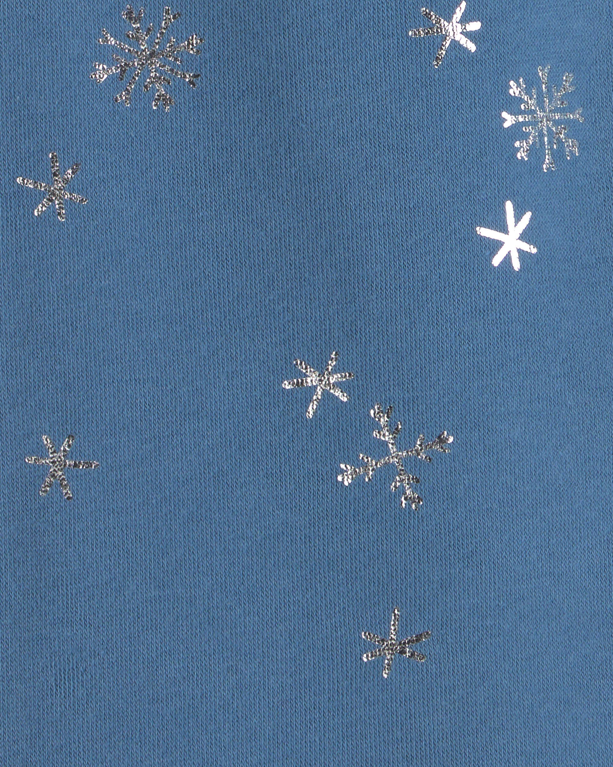 Toddler Girl 2-Piece Snowflake Thermal Long-Sleeve Top & Pant Set - Navy Blue