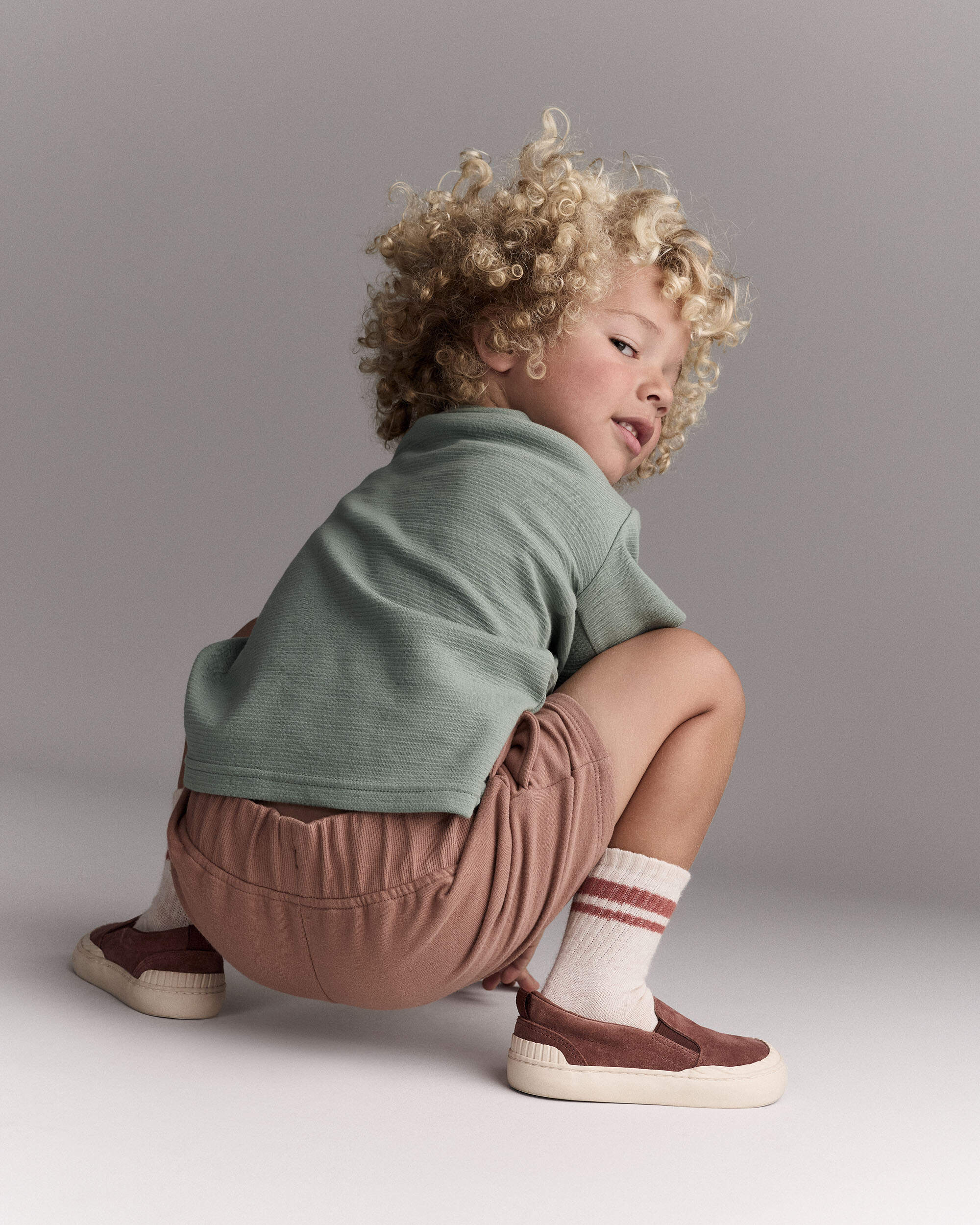 Toddler Boy Button-Front Tee with Pocket - Sage