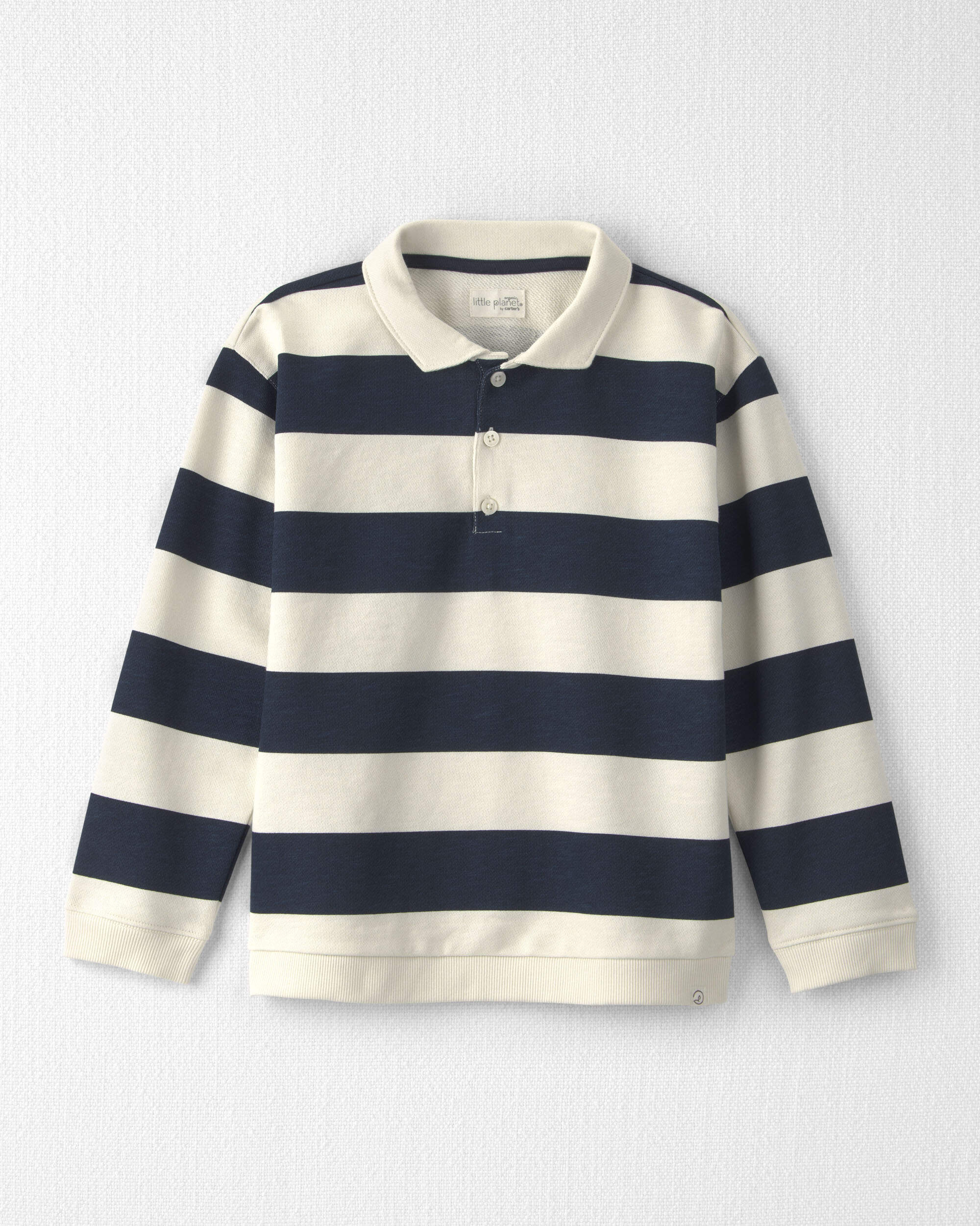Boys Organic Cotton French Terry Rugby Polo