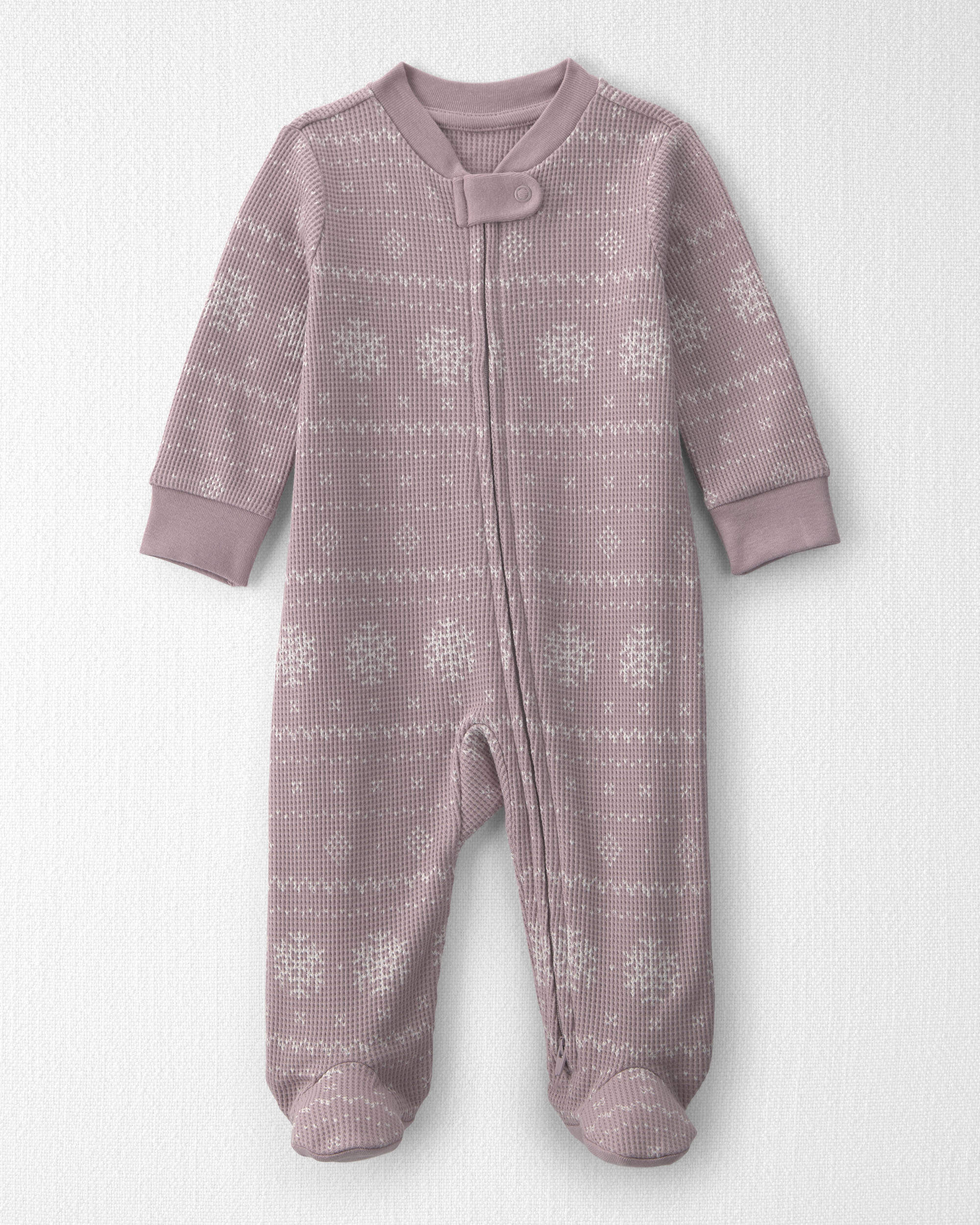 Baby Girl Fair Isle Waffle Knit Pyjamas Made with Organic Cotton