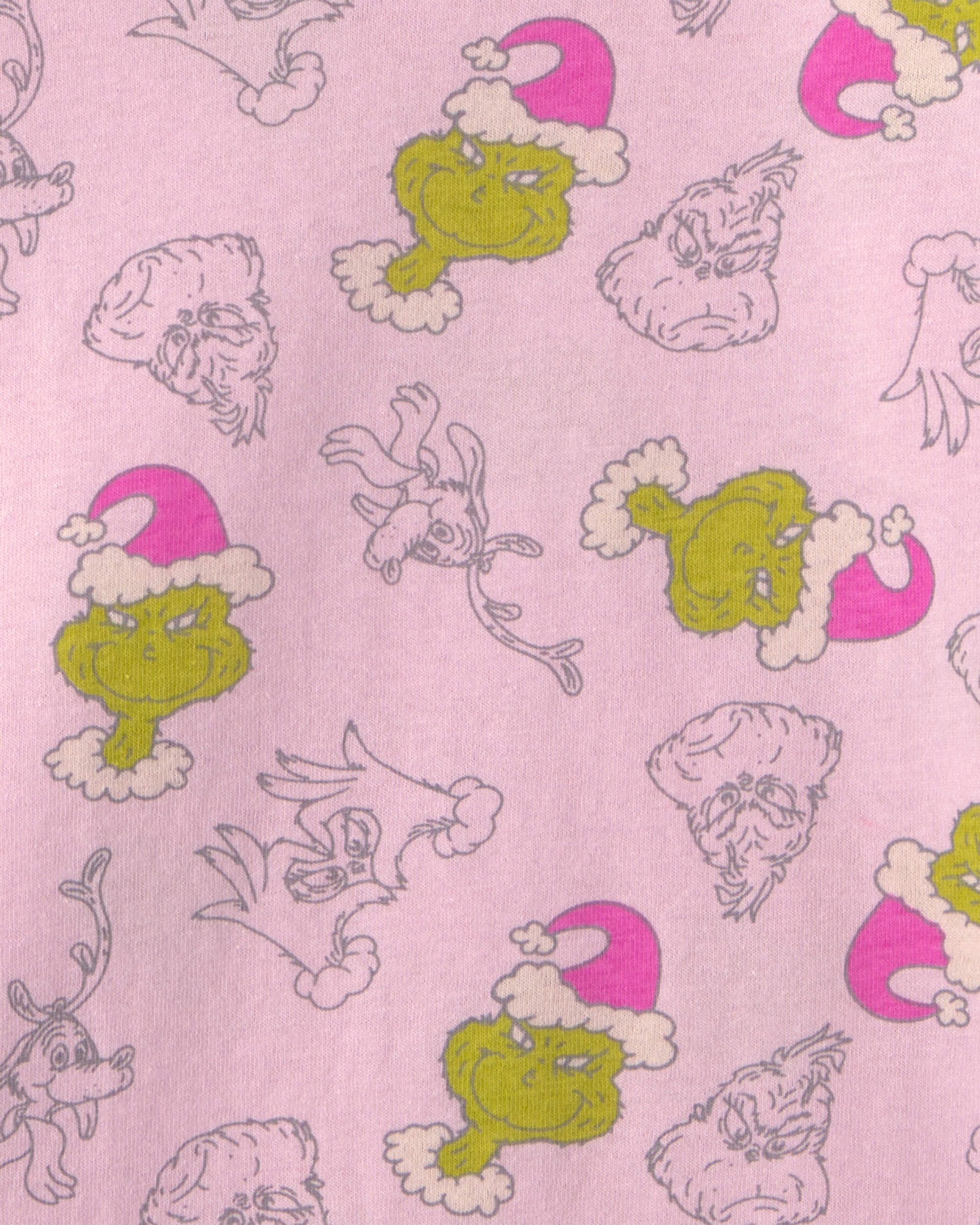 Girls Dr. Seuss™ The Grinch Christmas Long-Sleeve Graphic Tee - Pink