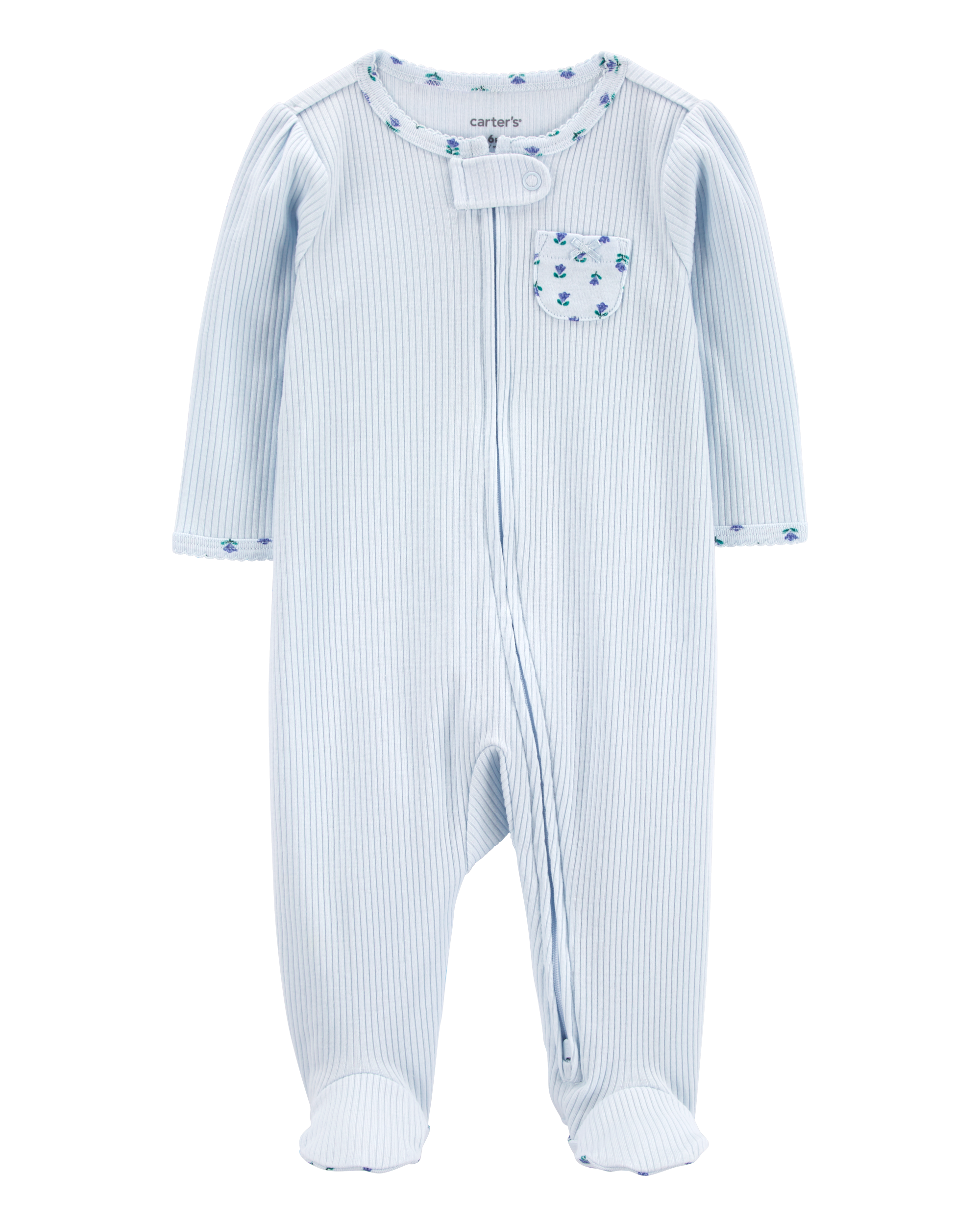 Baby Floral 2-Way Zip Thermal Sleeper Pyjamas