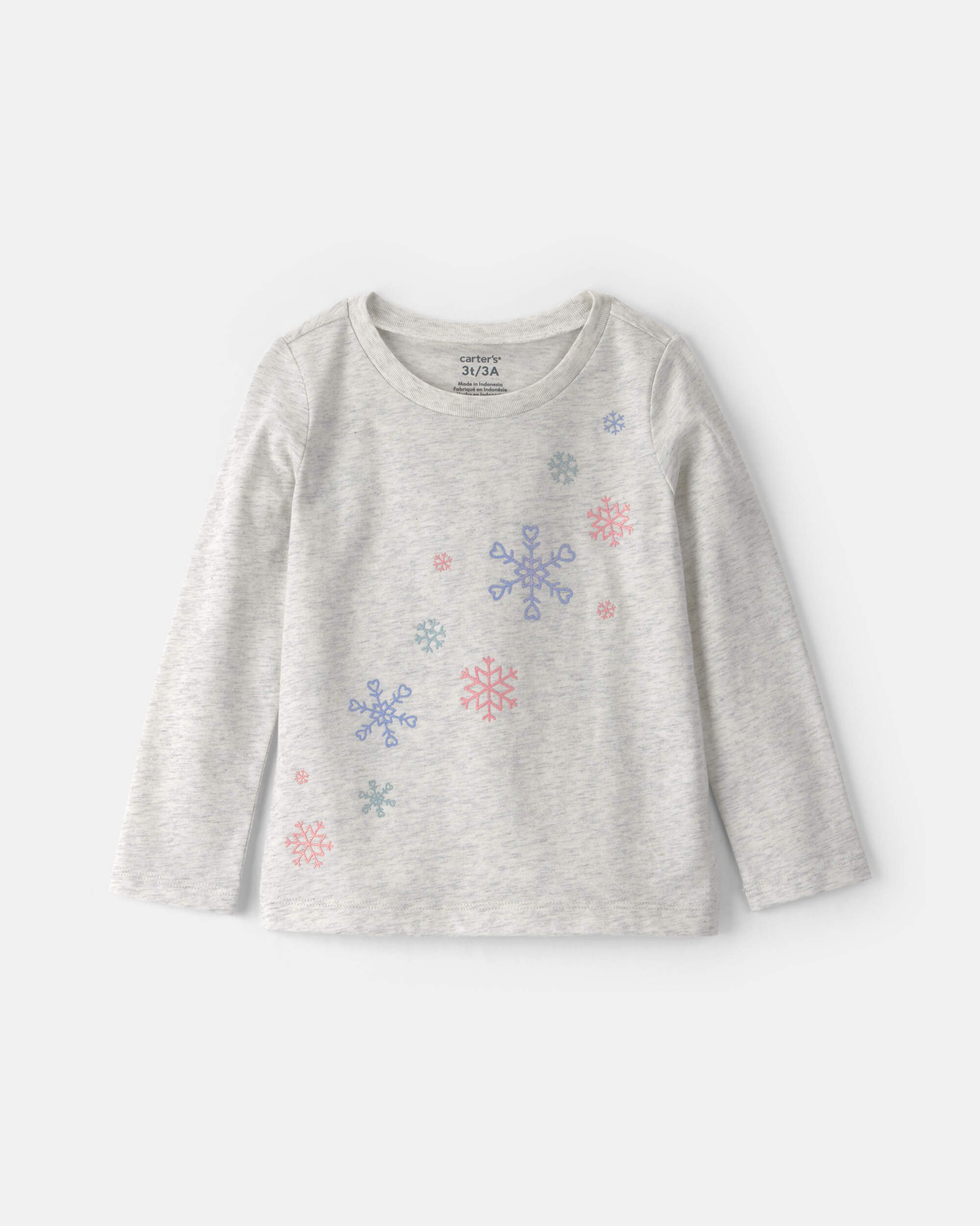 Toddler Girl Snowflake Long-Sleeve Graphic Tee - Grey