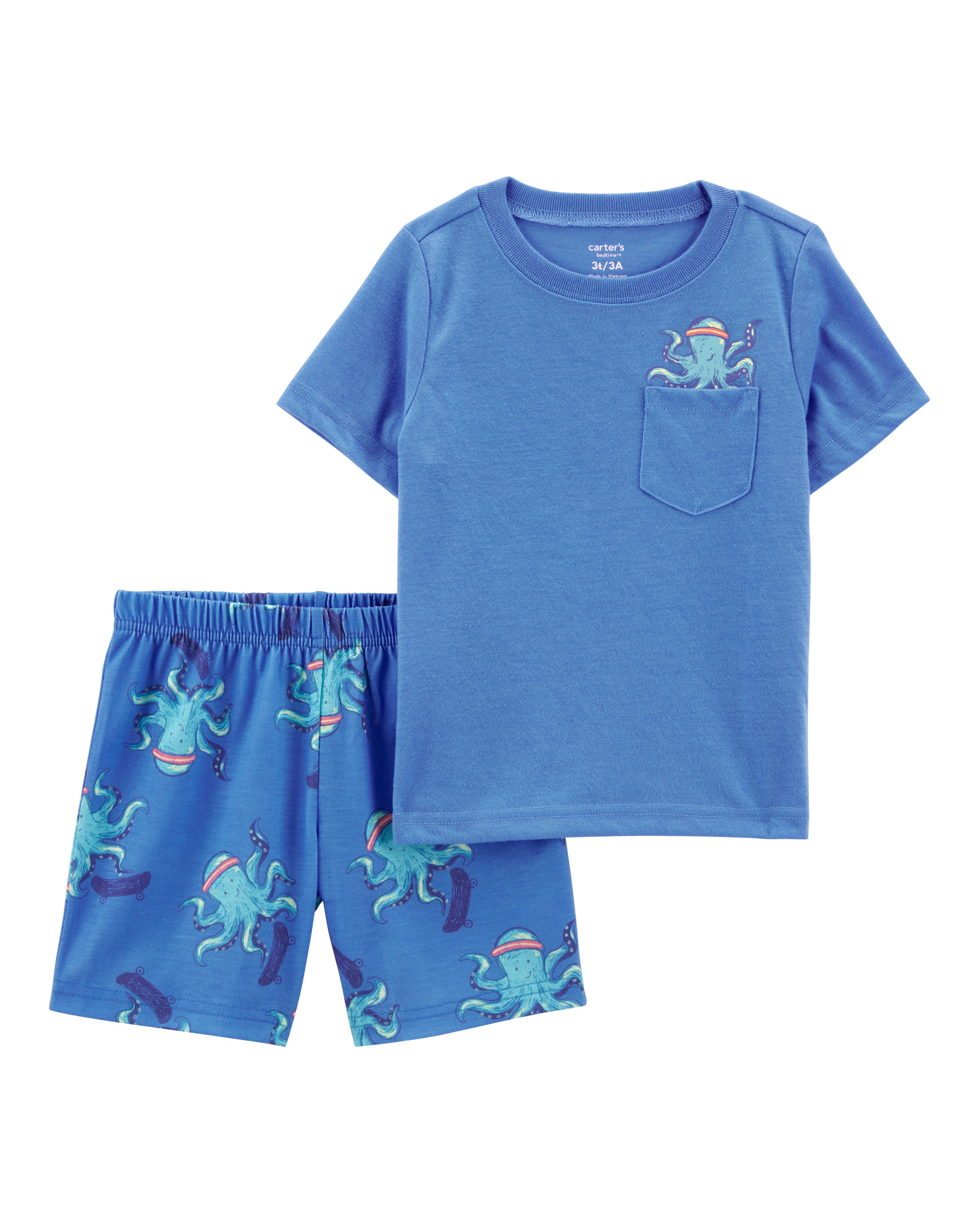 Toddler Boy 2-Piece Octopus Print Loose Fit Pyjamas