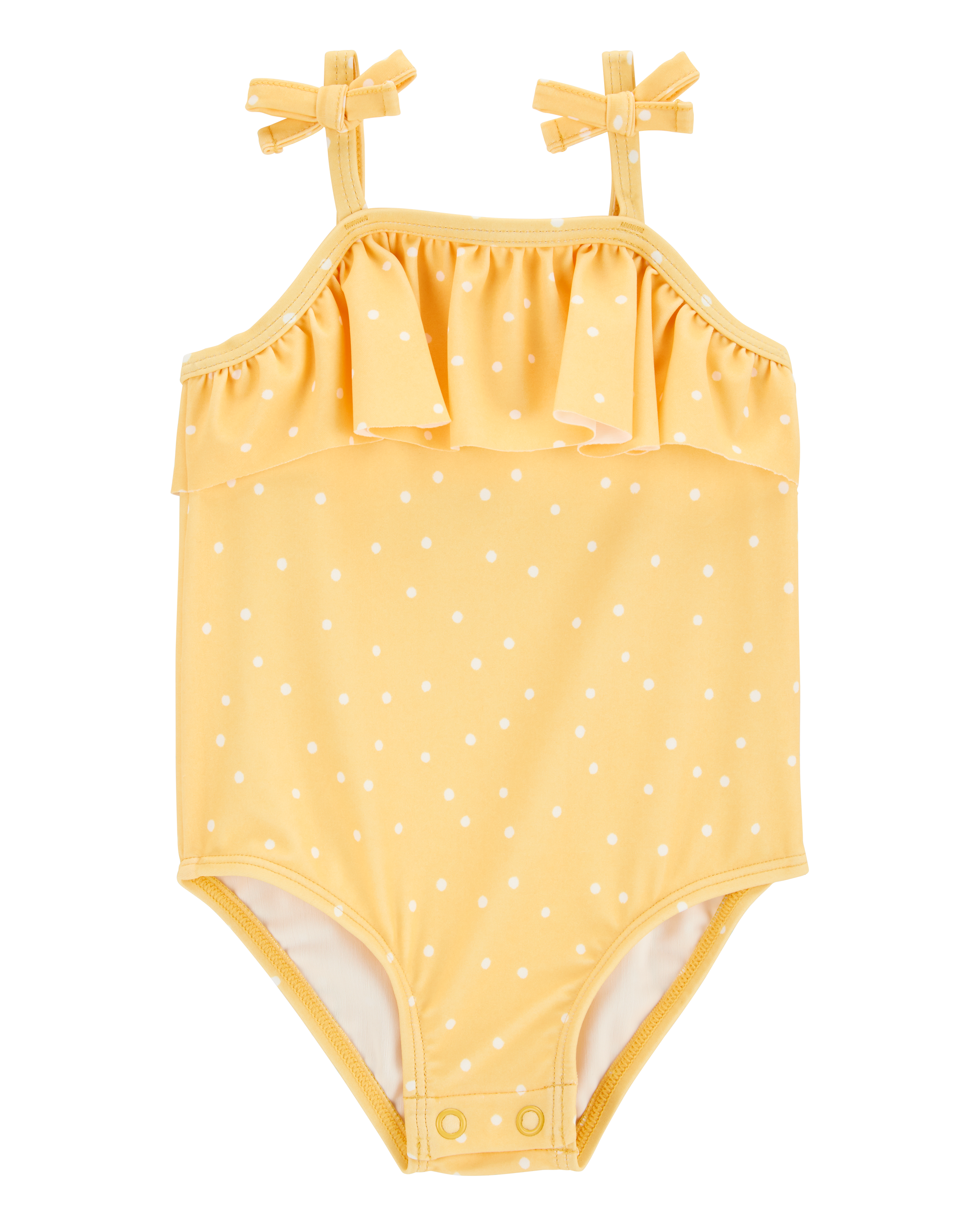 Baby 1-Piece Polka Dot Swimsuit - Yellow