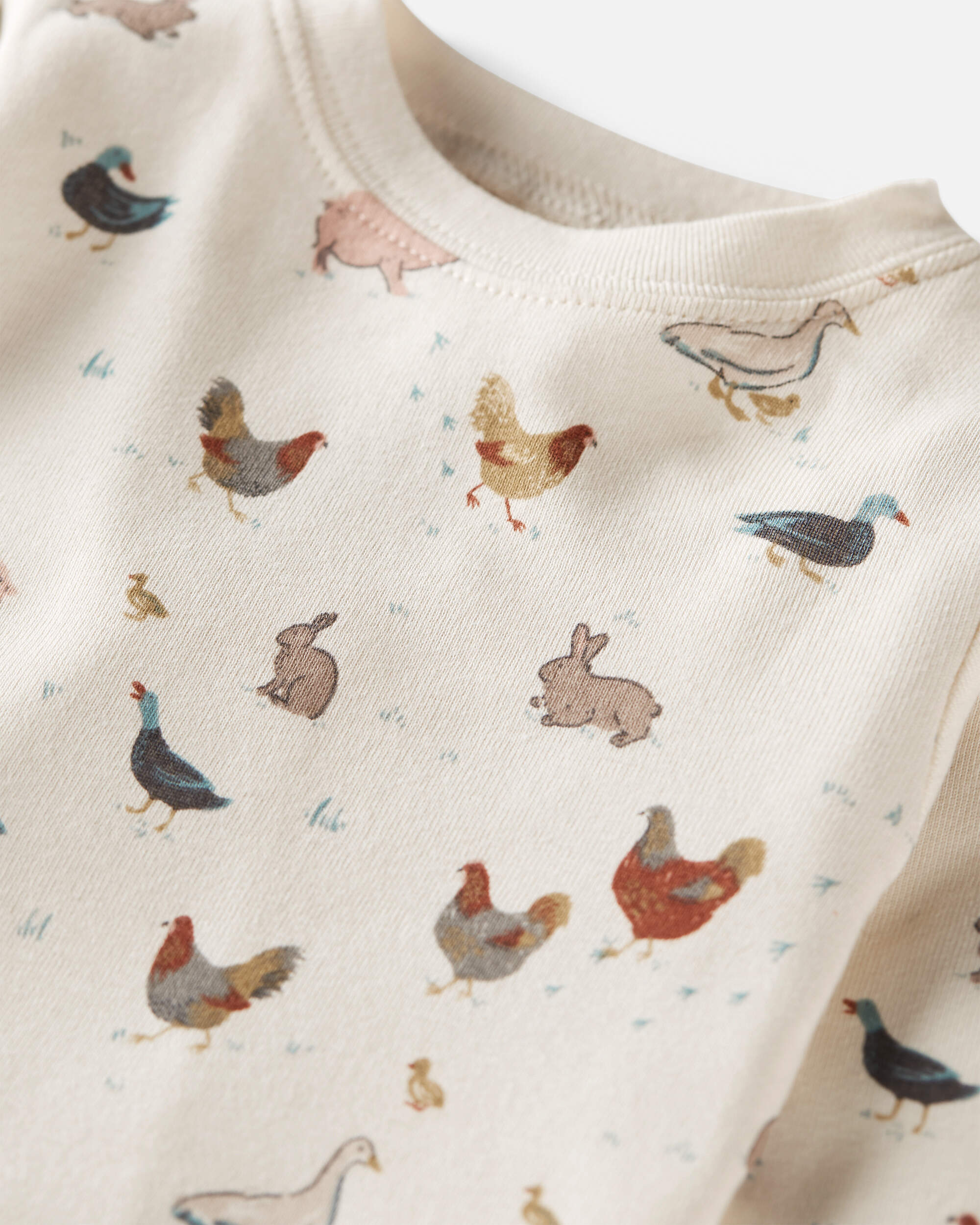 Baby Organic Cotton Pyjamas Farm Friends