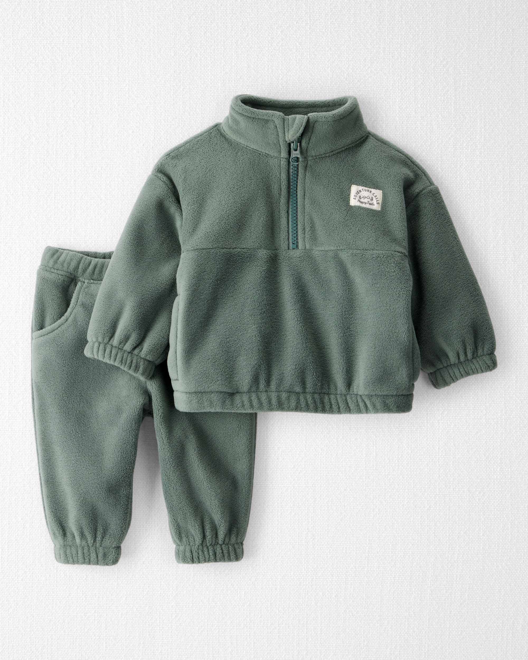Baby Girl 2-Piece Recycled Microfleece Set